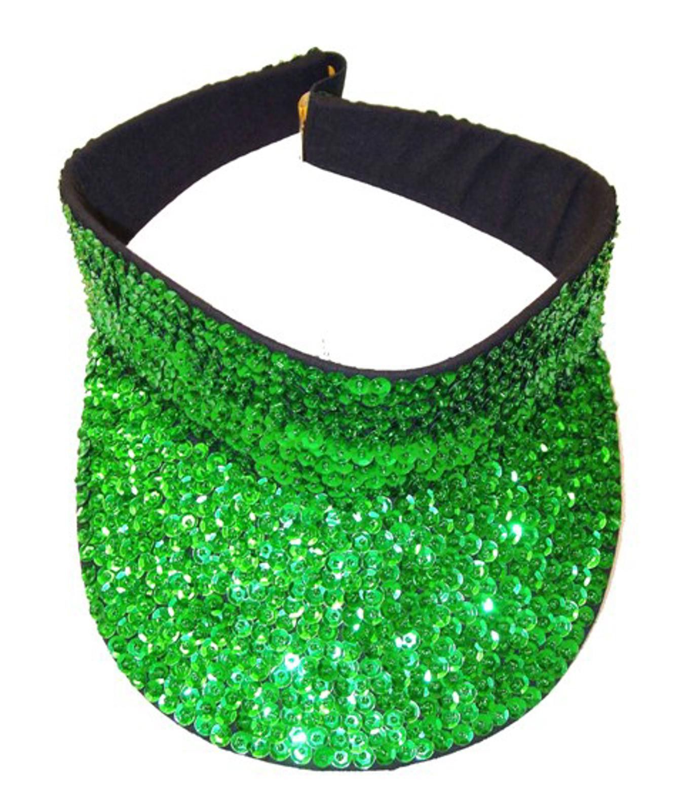 Designer Sequin Sun Visor Emerald Green Size ONE SIZE - 1 Preview