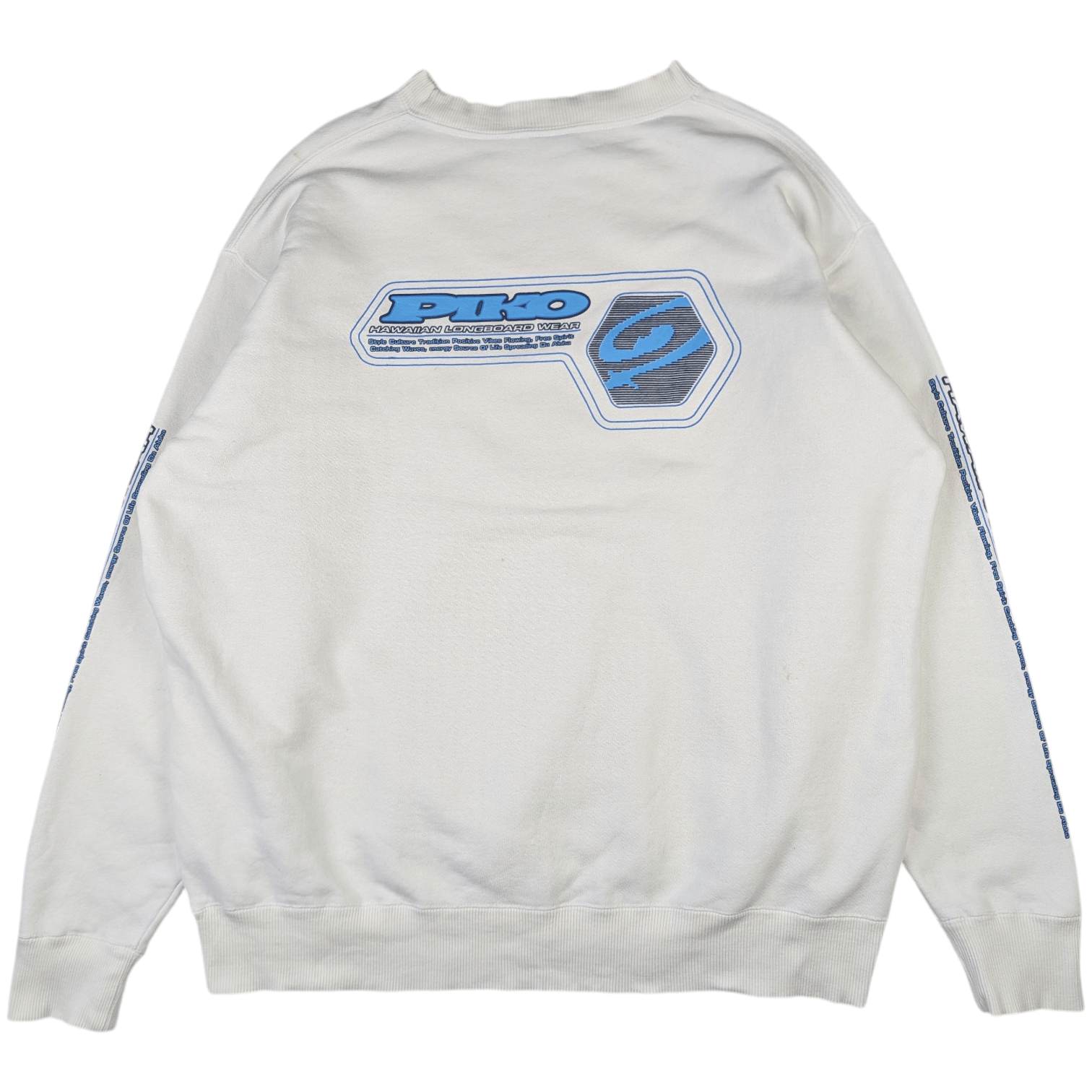 Japanese Brand PIKO Big Logo Hawaiian Longboard Surf Aloha Sweatshirts Size US L / EU 52-54 / 3 - 7 Thumbnail