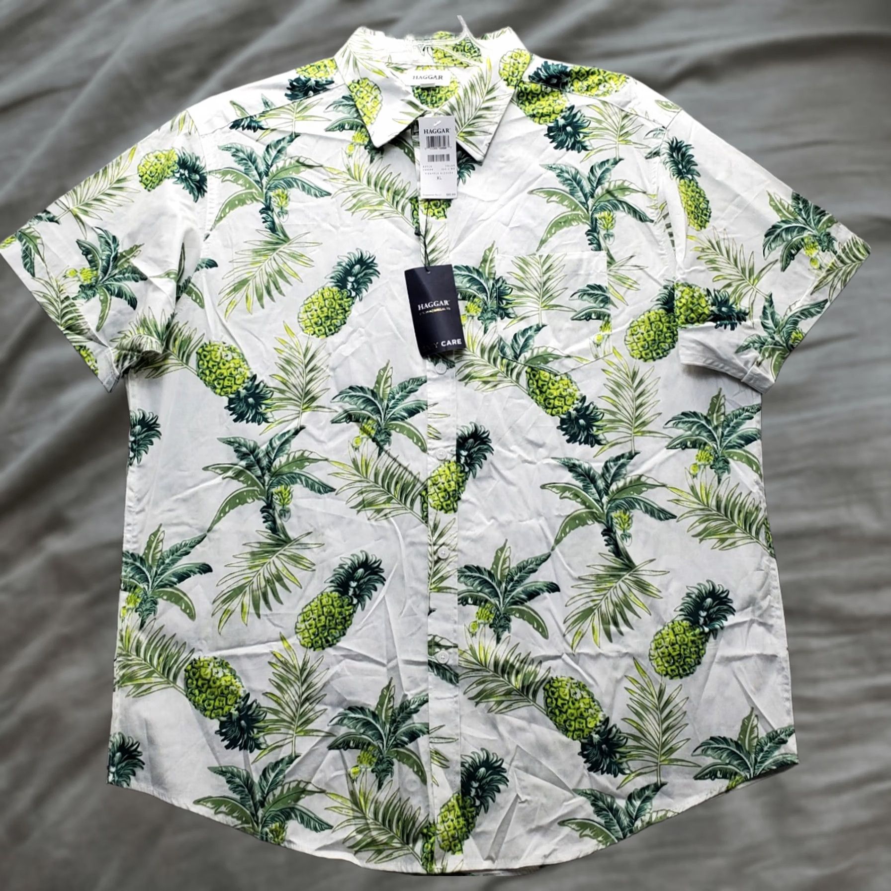 Haggar Haggar Hawaiian Shirt Mens XL Multi Pineapple Allover Short Sleeve Button Up Size US XL / EU 56 / 4 - 1 Thumbnail
