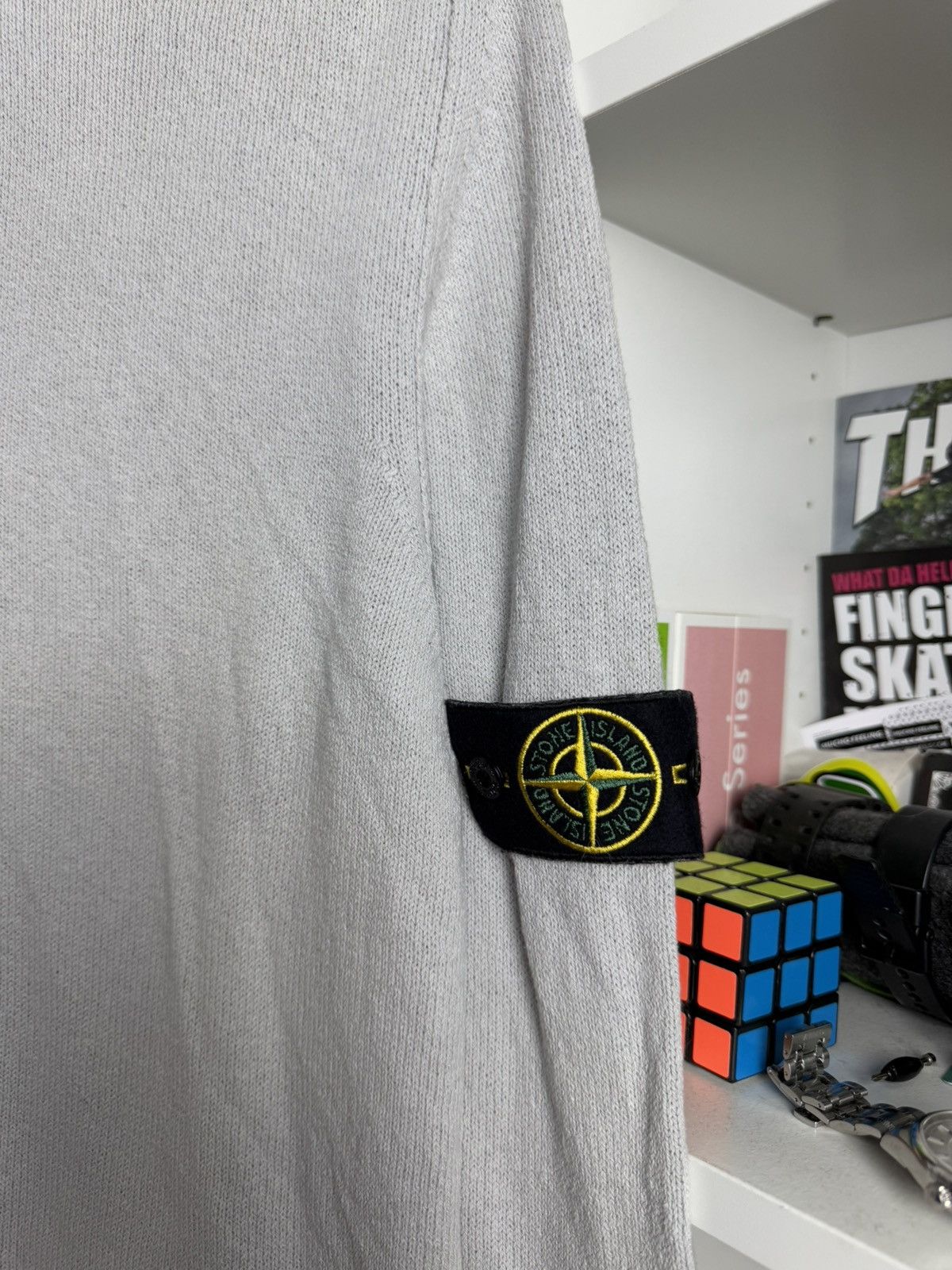 Stone Island × Vintage Vintage 90s Stone Island knitted button up sweater XL luxury Size US XL / EU 56 / 4 - 4 Thumbnail
