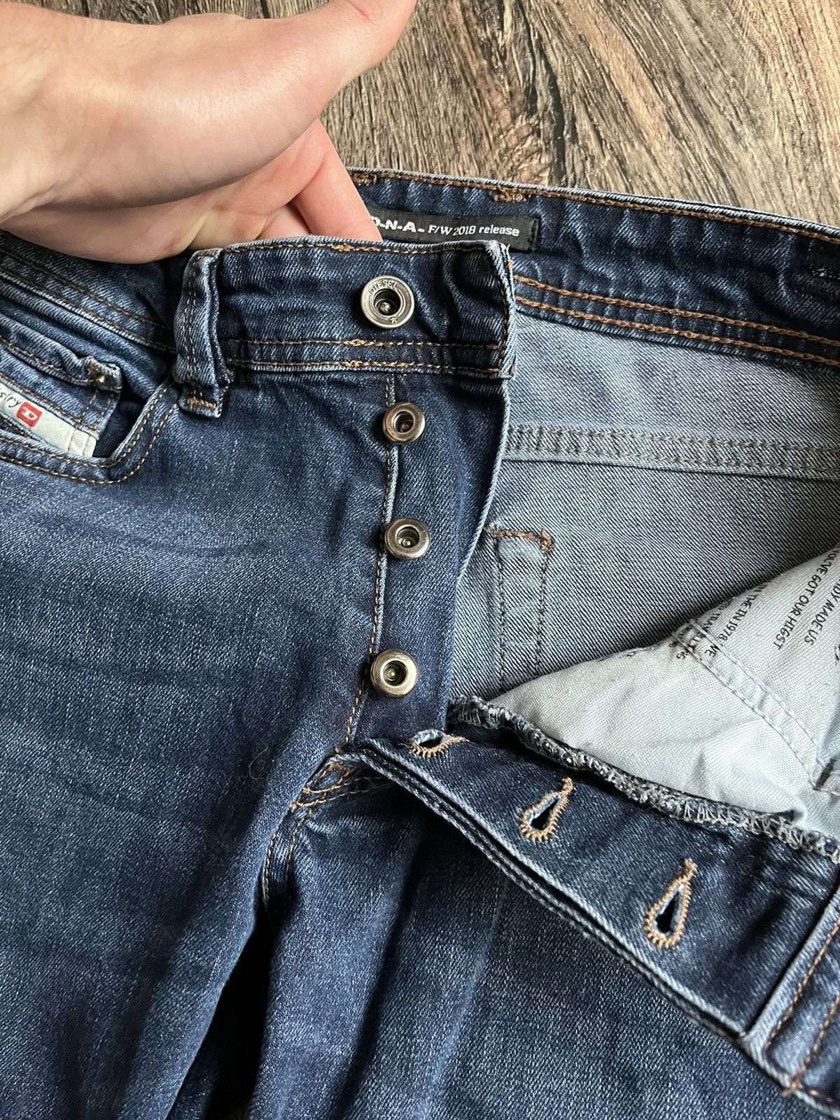 DNA × Diesel Diesel D.N.A F/W 2018 Slim Fit Denim Jeans Made in Italy Size US 32 / EU 48 - 7 Thumbnail