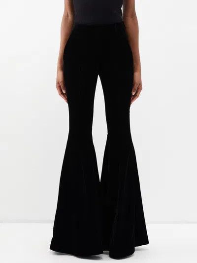 Saint Laurent Paris o1y0126 Velvet Casual Pant in Black Size 27" / US 4 / IT 40 - 1 Thumbnail