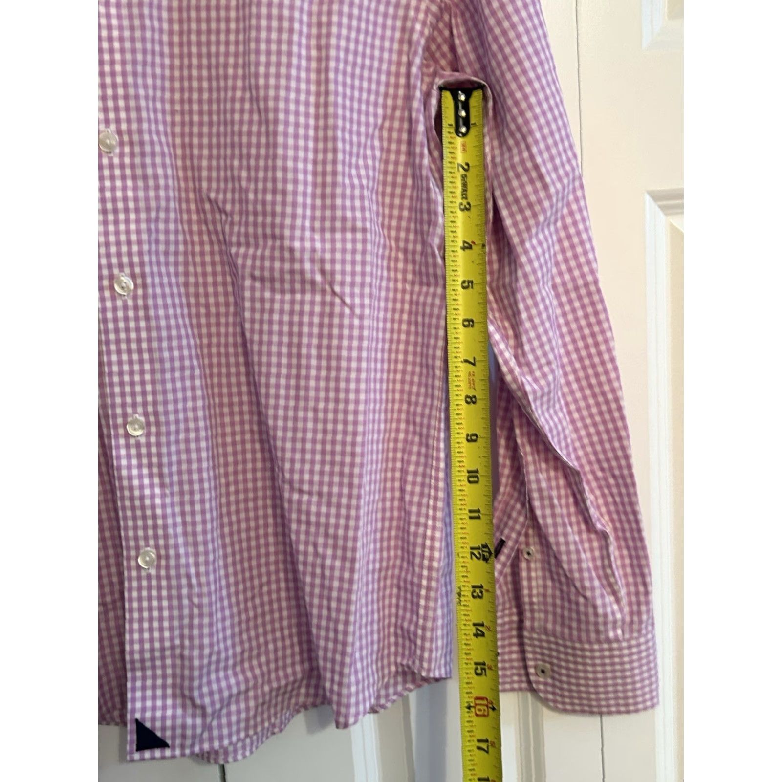UNTUCKit UNTUCKit Shirt Mens Pink Plaid Slim Fit Button-Down Long Sleeve Large Regular Pink Plaid Modern Classic Size US L / EU 52-54 / 3 - 4 Thumbnail