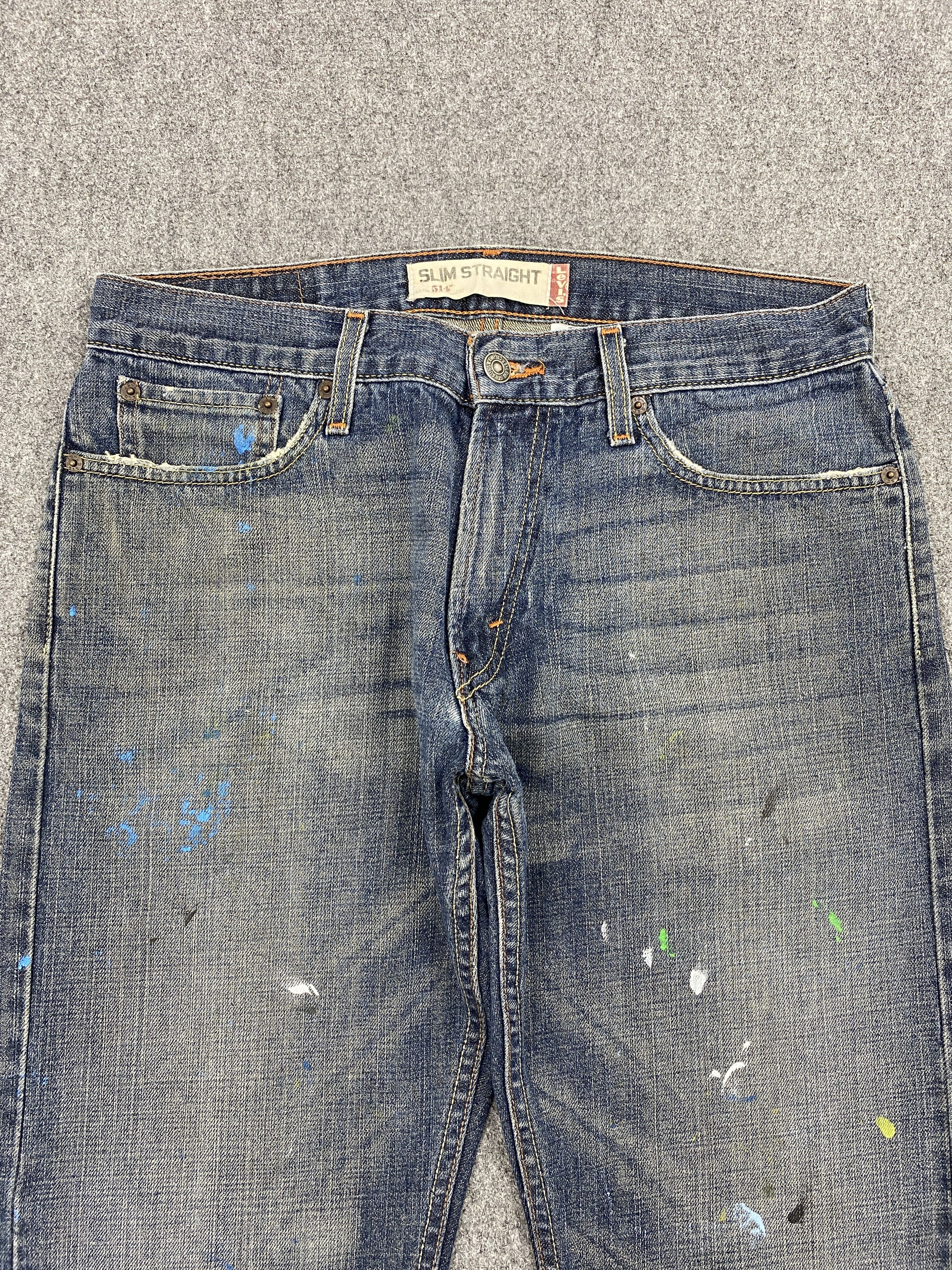 Levi's × Vintage Vintage Levi's 514 Splatter Paint Jeans Size US 31 - 2 Thumbnail