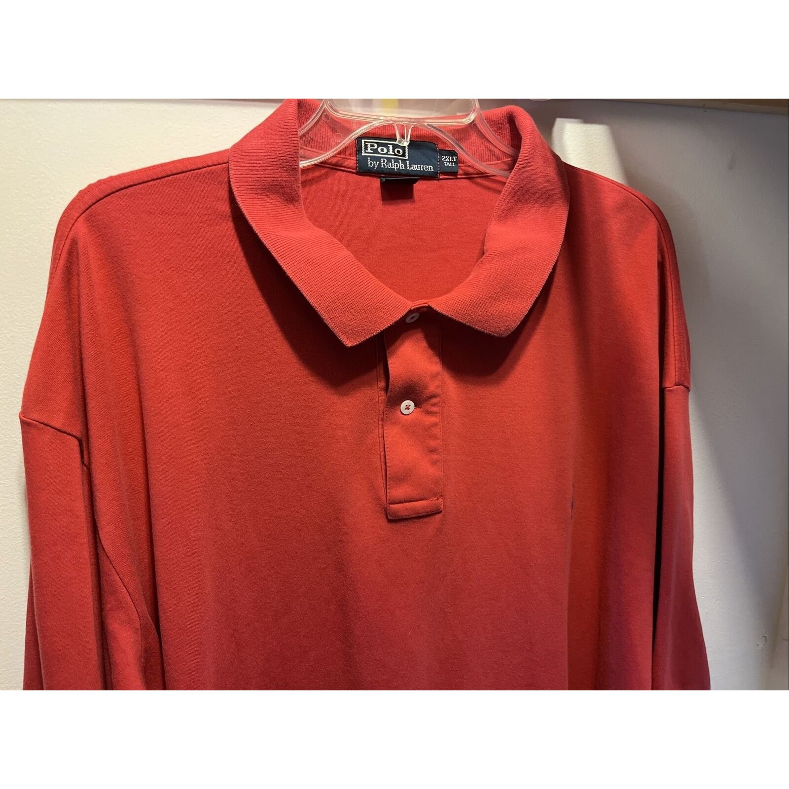 Polo Ralph Lauren Polo Ralph Lauren Men XXLT Red 1/4 Button Cotton Polo Shirt Size US XXL / EU 58 / 5 - 3 Thumbnail
