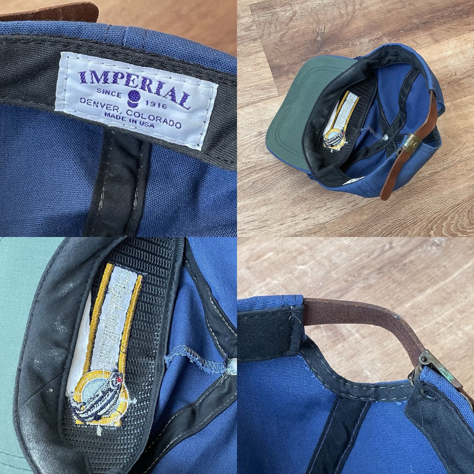 Imperial VINTAGE Imperial USA Adjustable Trucker Hat Blue One Size Mens USA Swift Big Sky Montana Size ONE SIZE - 9 Thumbnail