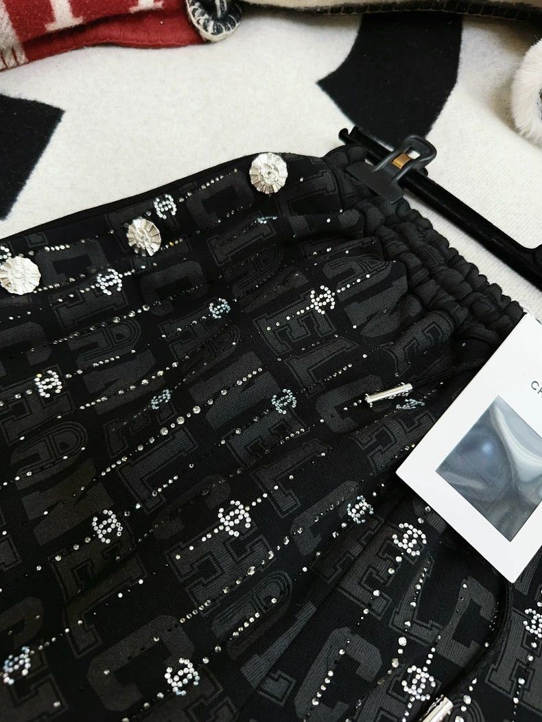 Chanel Chanel 23C early spring show black full-print diamond doub Size 25" / US 0 / IT 36 - 3 Thumbnail