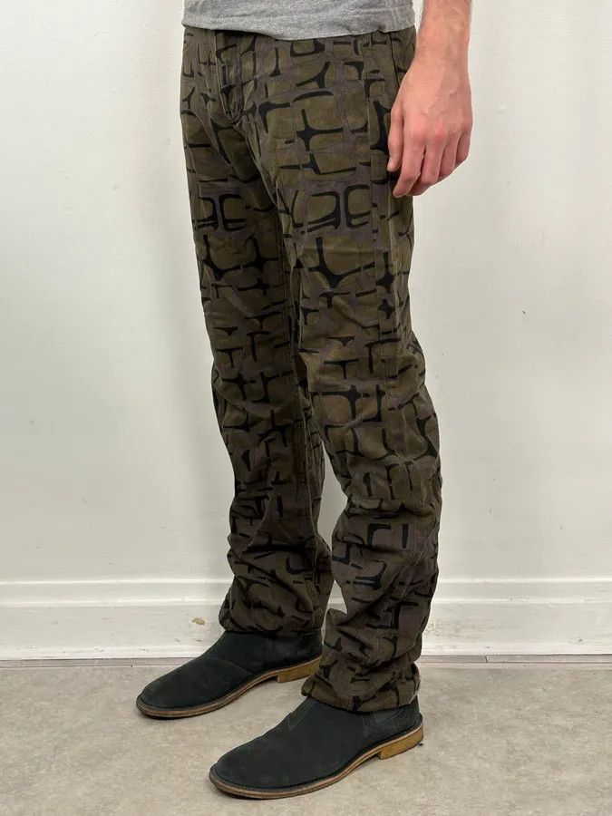 Moschino Moschino Khaki Cotton Abstract World Denim Jeans Size US 32 / EU 48 - 3 Thumbnail