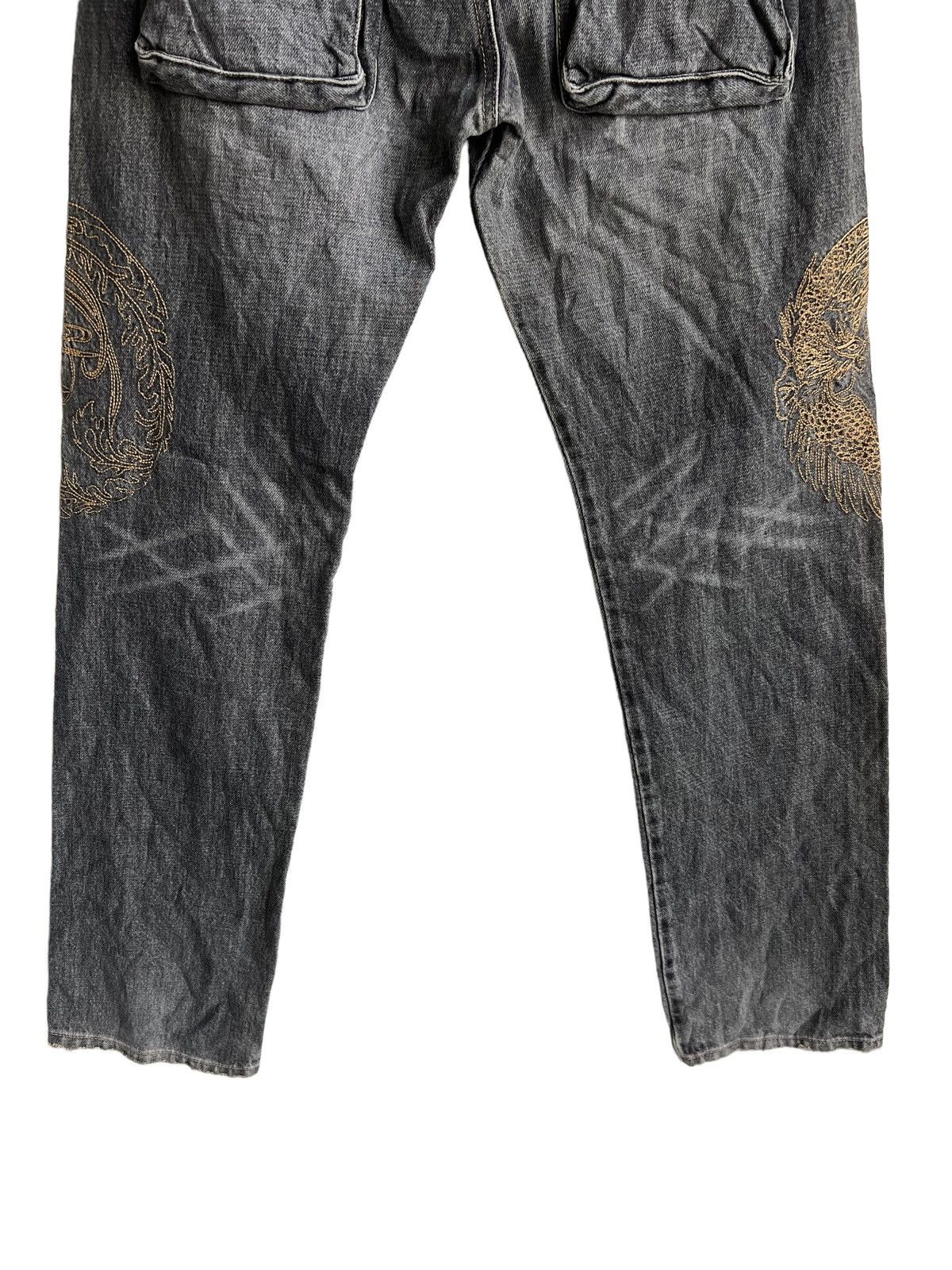 Karakuri Tamashii Karakuri Tamashi Royal Phenix 🇯🇵 Embroidery Baggy Denim Size US 32 / EU 48 - 10 Thumbnail