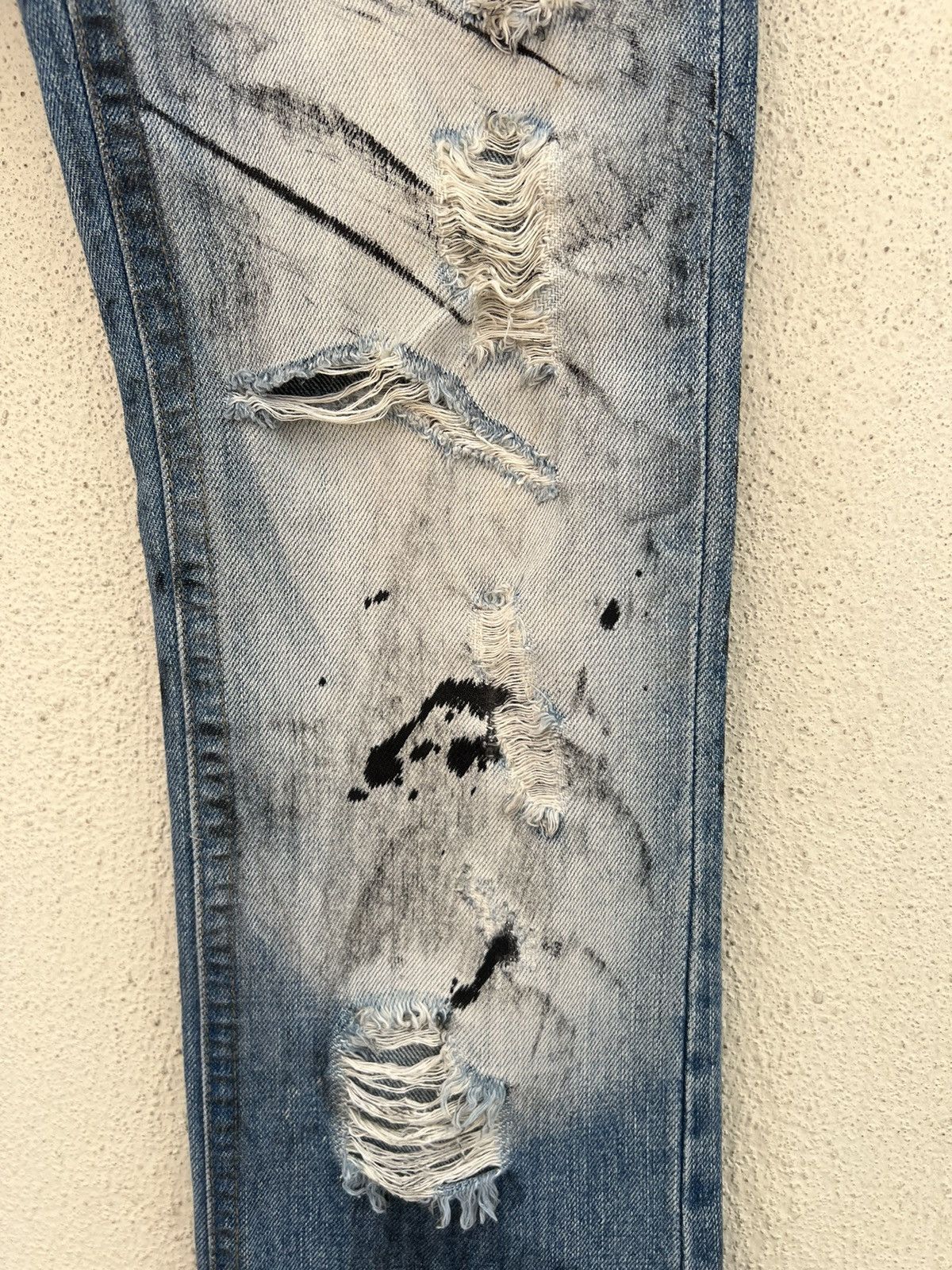 Vintage Vintage Benefit Japan Distressed Denim Painter Flare Jeans Size US 28 / EU 44 - 13 Thumbnail