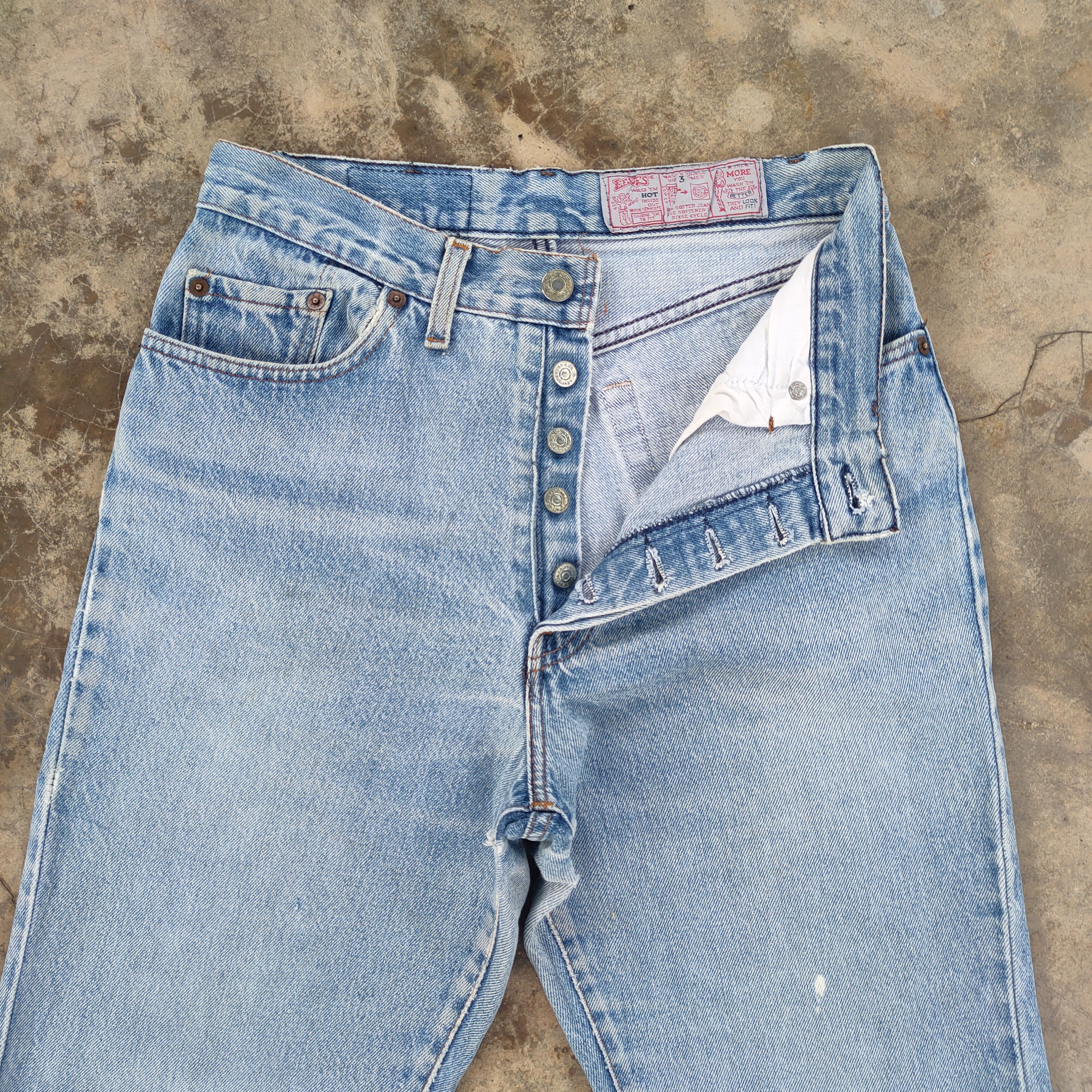 Levi's Vintage Clothing VINTAGE 80' LEVI'S 501 USA WOMAN FADED DENIM JEANS PANTS Size US 28 / EU 44 - 2 Thumbnail
