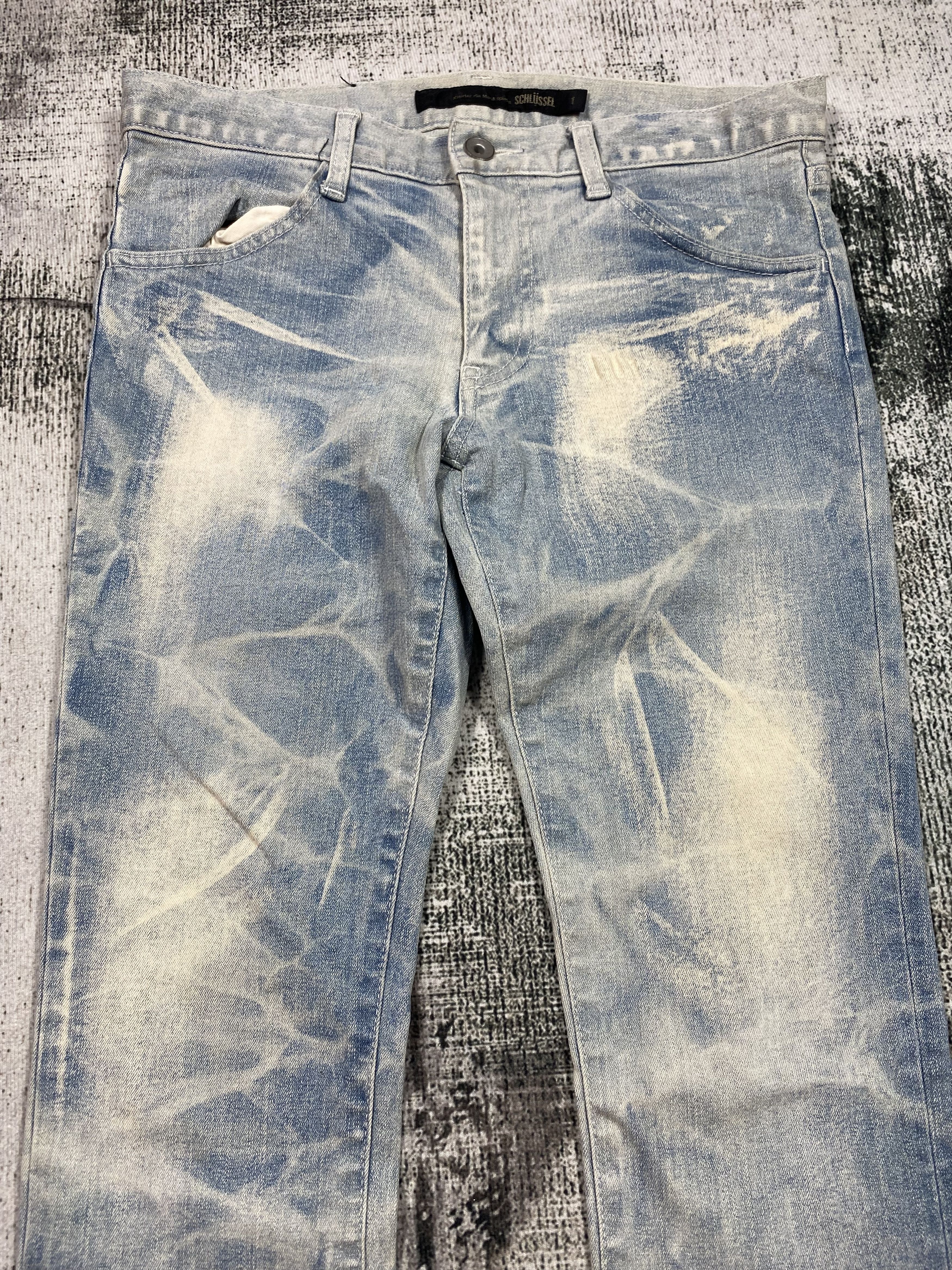 Schlussel SICKS💥Low rise Slim Flared Bootcut Lightning Distressed Size US 30 / EU 46 - 3 Thumbnail