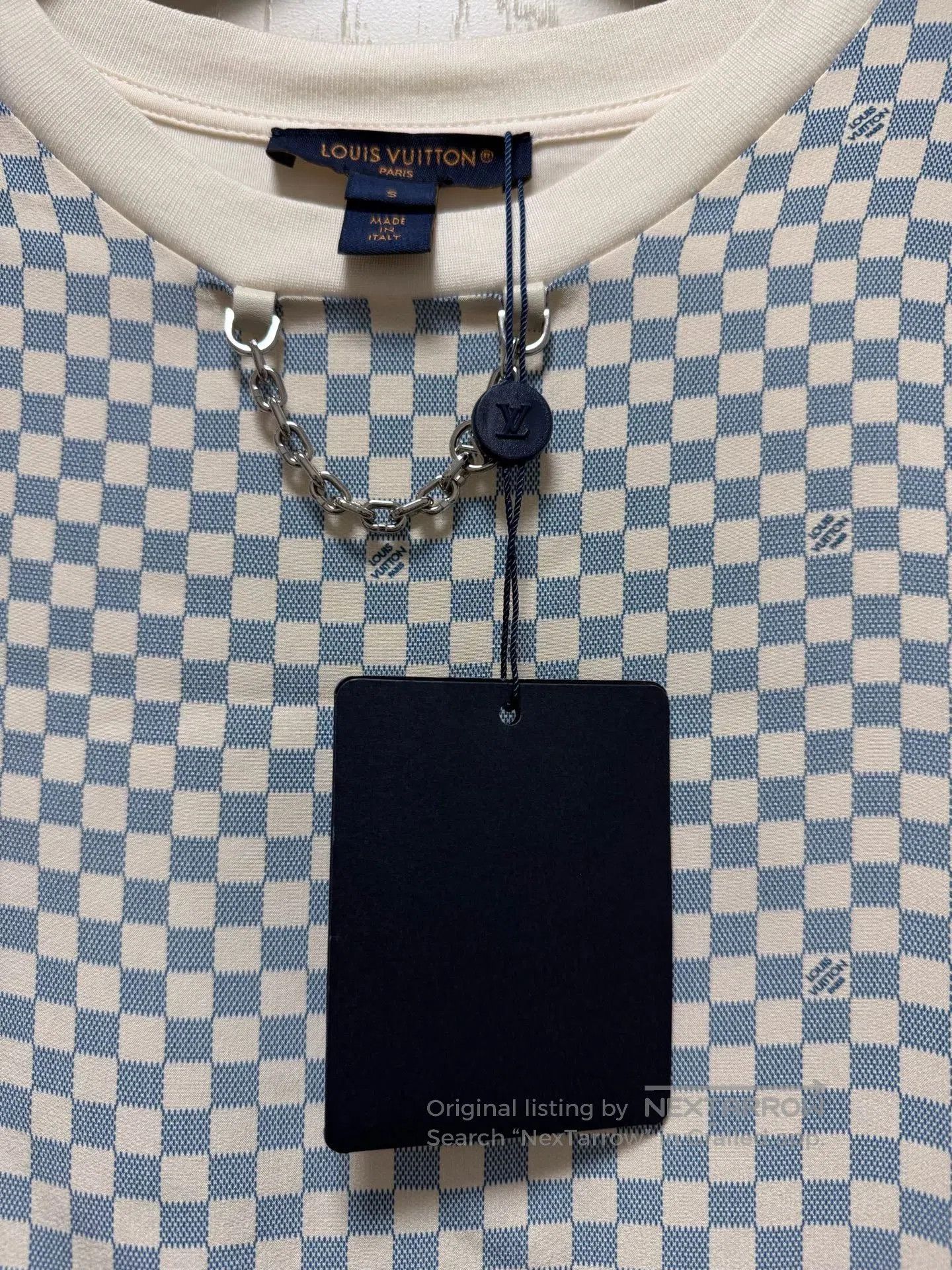 Louis Vuitton Louis Vuitton Blue White Check Short Sleeve T. Size US S / EU 44-46 / 1 - 5 Thumbnail