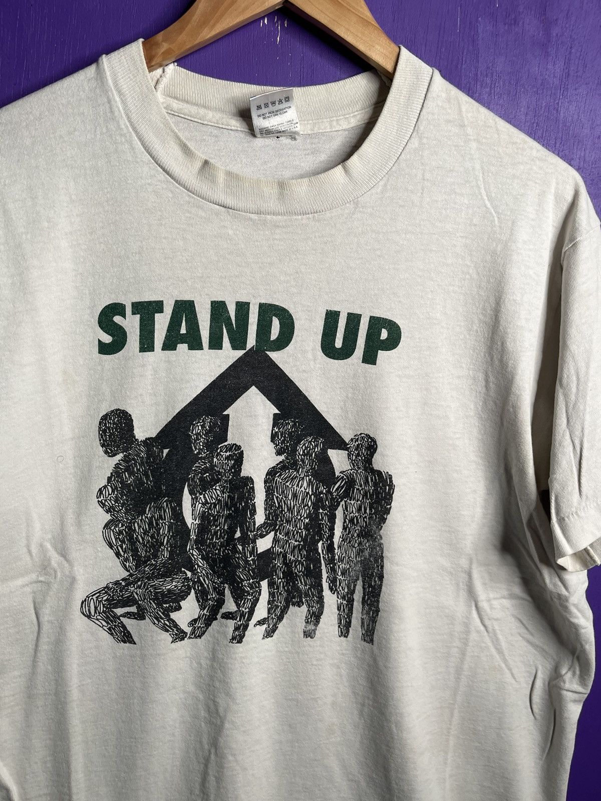 Band Tees × Vintage Vintage 90s Stand up words in motion band t-shirt Size US L / EU 52-54 / 3 - 3 Thumbnail
