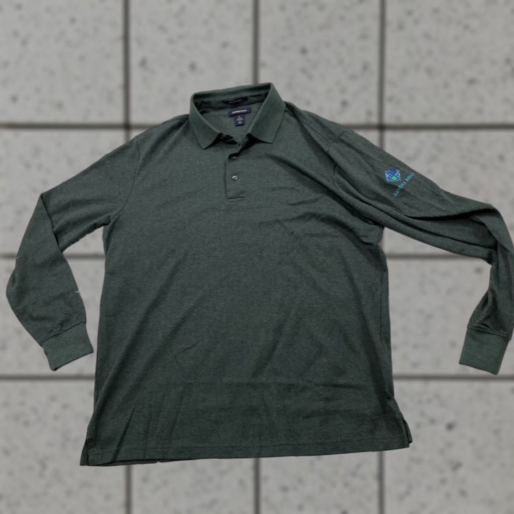 Lands' End Lands' End Rugby Shirt Men L Green Belair Savona Road Logo Size US L / EU 52-54 / 3 - 1 Thumbnail