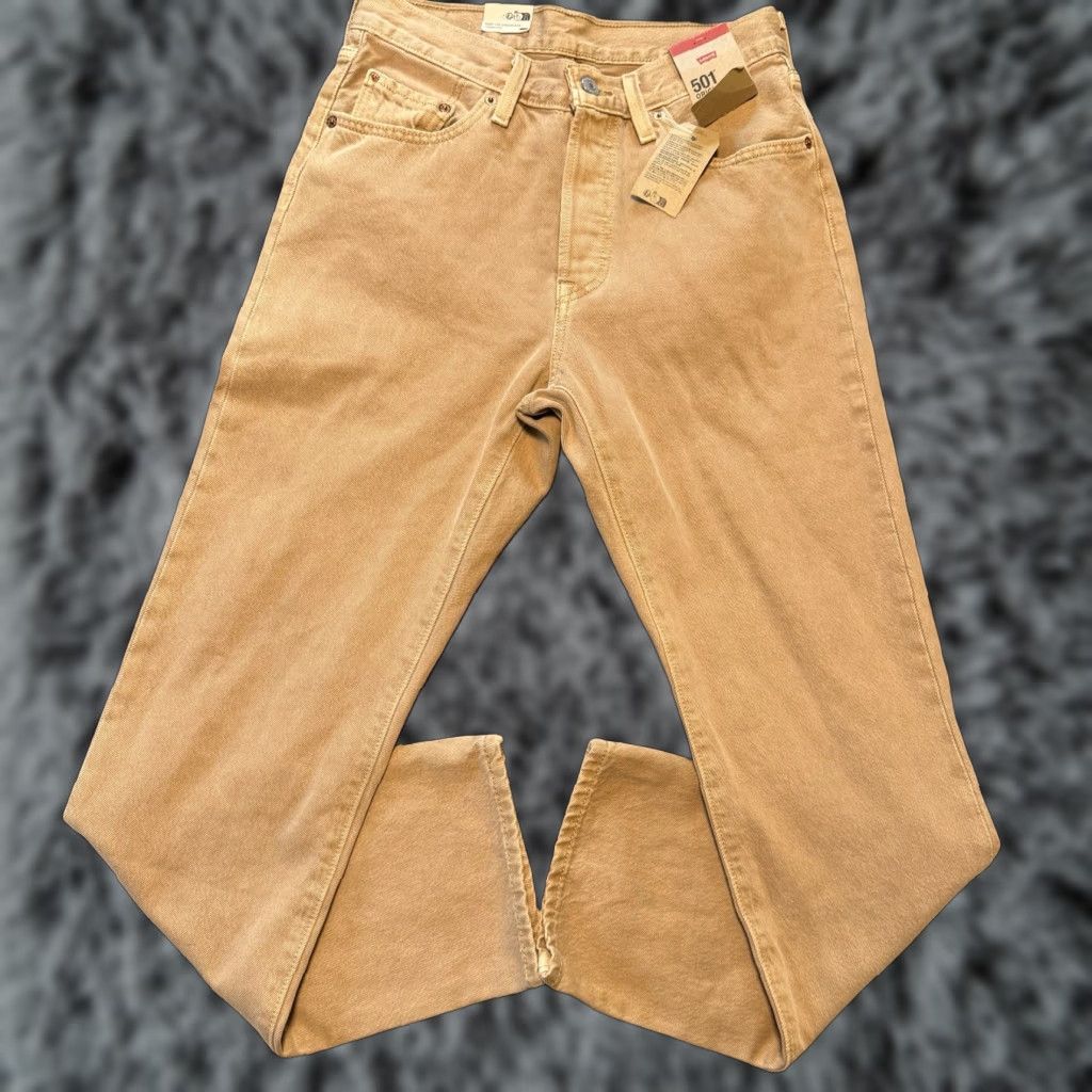 Levi's Levi's 501 Original Tan Button Fly Jeans Men’s 27X30 New with tags Size US 27 - 1 Thumbnail