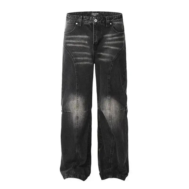 Japanese Brand Rivet Gradient Vintage Washed Straight Leg Jeans Size US 32 / EU 48 - 4 Thumbnail