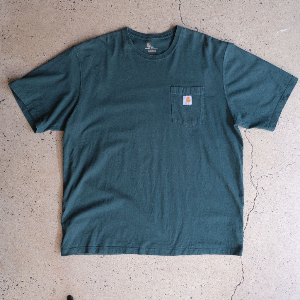 Carhartt Carhartt Dark Green Short Sleeve T-Shirt 2XL Size US XXL / EU 58 / 5 - 1 Thumbnail