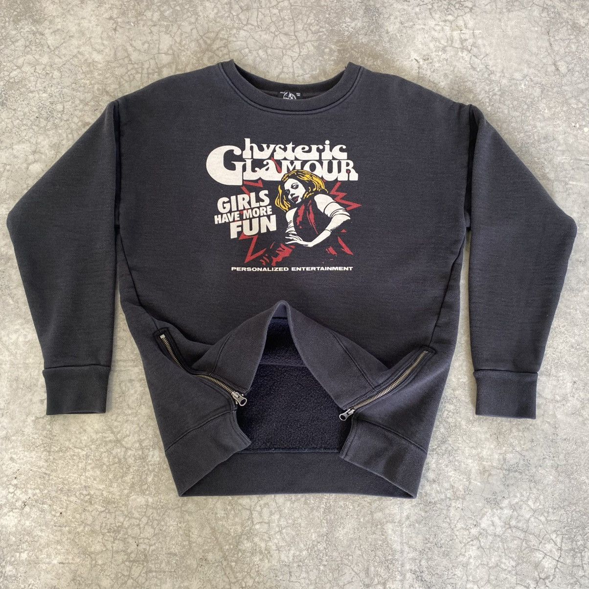 Hysteric Glamour Side Seam Zipper Crewneck Sweatshirt Size US M / EU 48-50 / 2 - 3 Thumbnail