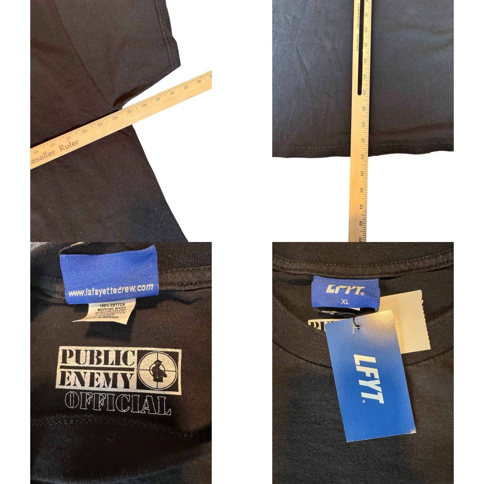 Vintage LFYT (Lafayette) x Public Enemy Black Shirt XL New With Tags Mens T-Shirt Short Sleeve Cotton 90s Music Hip Hop Rap tees Size US XL / EU 56 / 4 - 8 Thumbnail