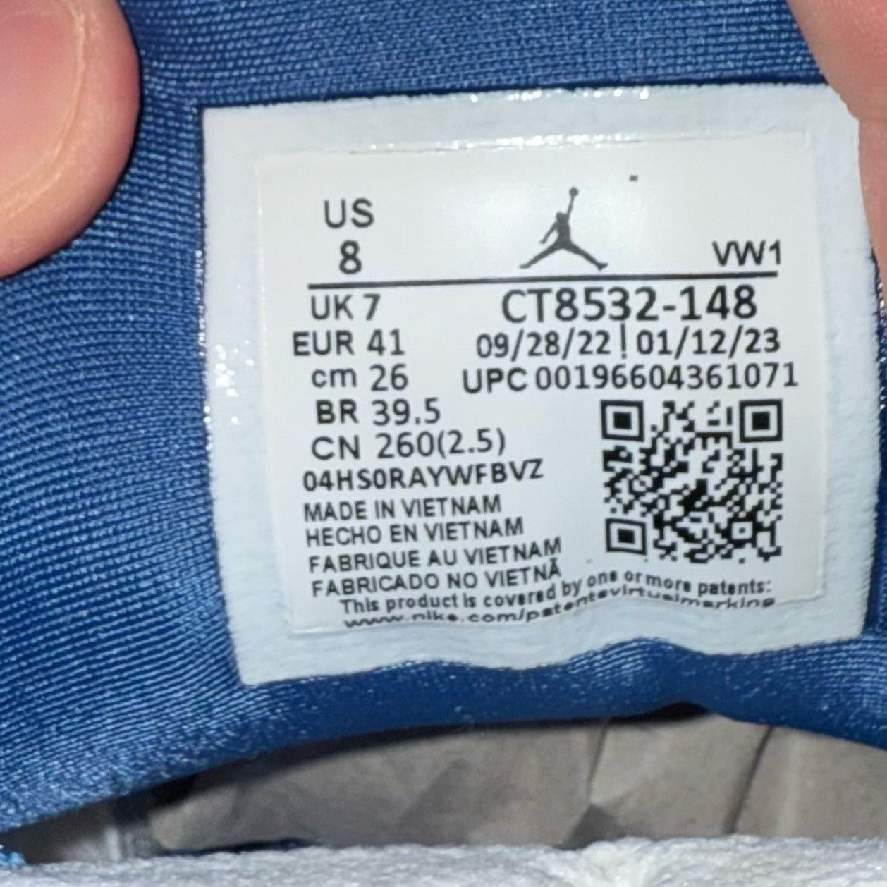 Jordan Brand Size 8 - Air Jordan 3 Retro Washington Wizards CT8532-148 Size US 8 / EU 41 - 6 Thumbnail
