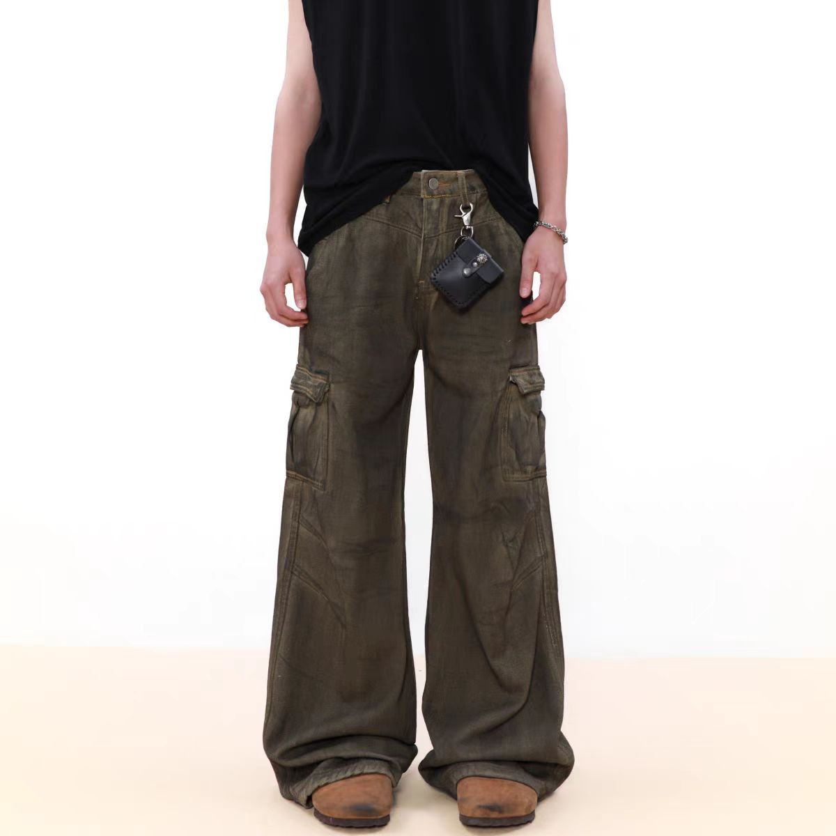 Japanese Brand × Jean Vintage dirty wash micro flare jeans Size US 29 - 5 Thumbnail