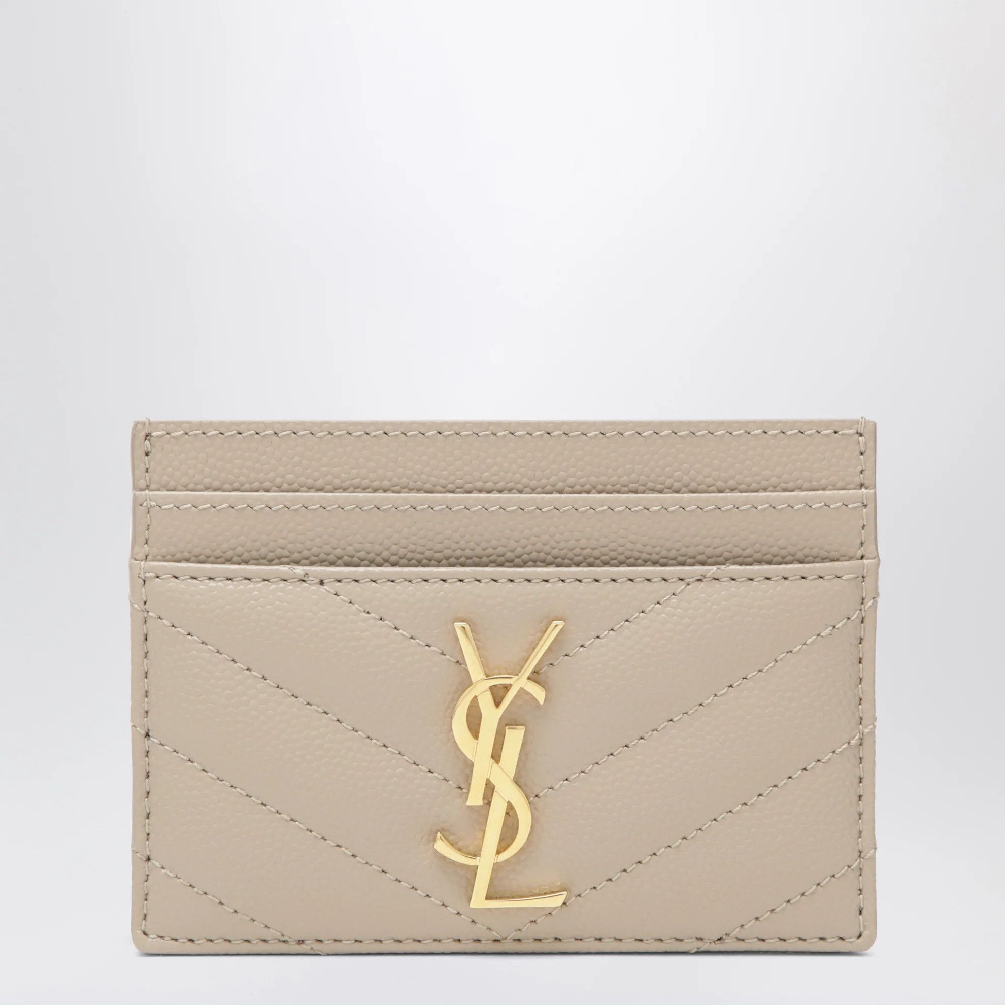 Saint Laurent Paris o1d2blof0526 Size: OS / Cassandre Card Holder in Beige Size ONE SIZE - 4 Thumbnail
