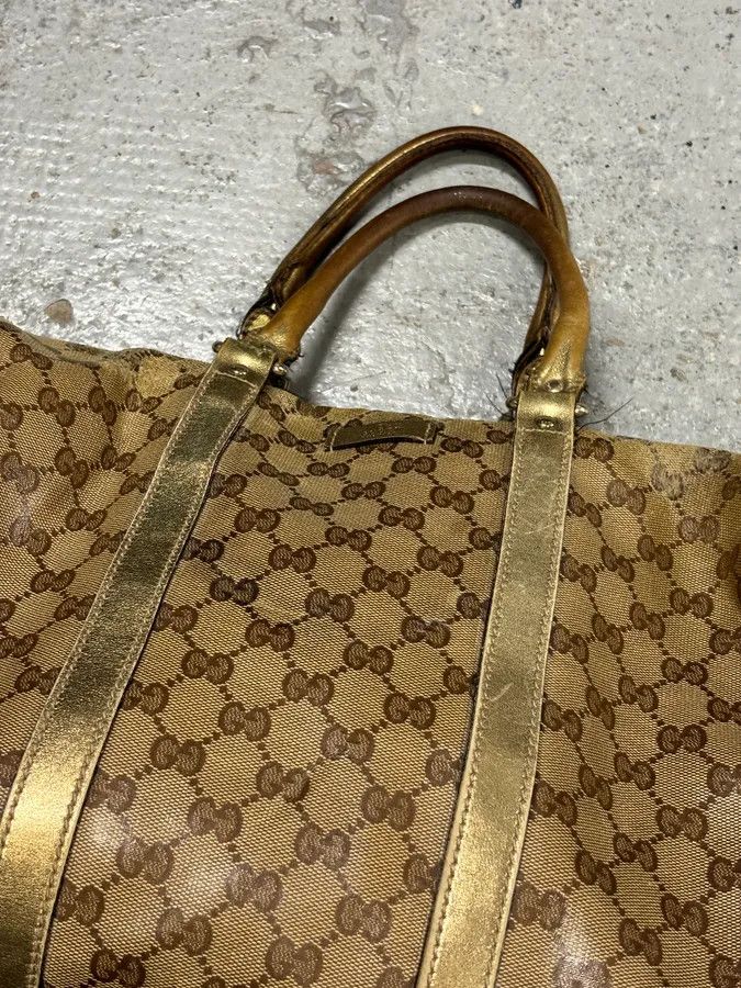 Gucci 2000s Gucci Beige Monogram Canvas Tote Bag Size ONE SIZE - 8 Thumbnail