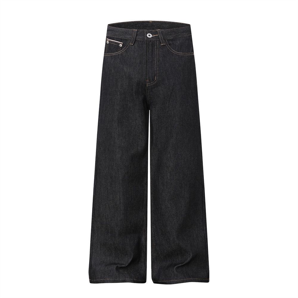 Jean Men's Casual Versatile High-Street Vibe Wide-Leg Jeans Size US 32 / EU 48 - 1 Thumbnail