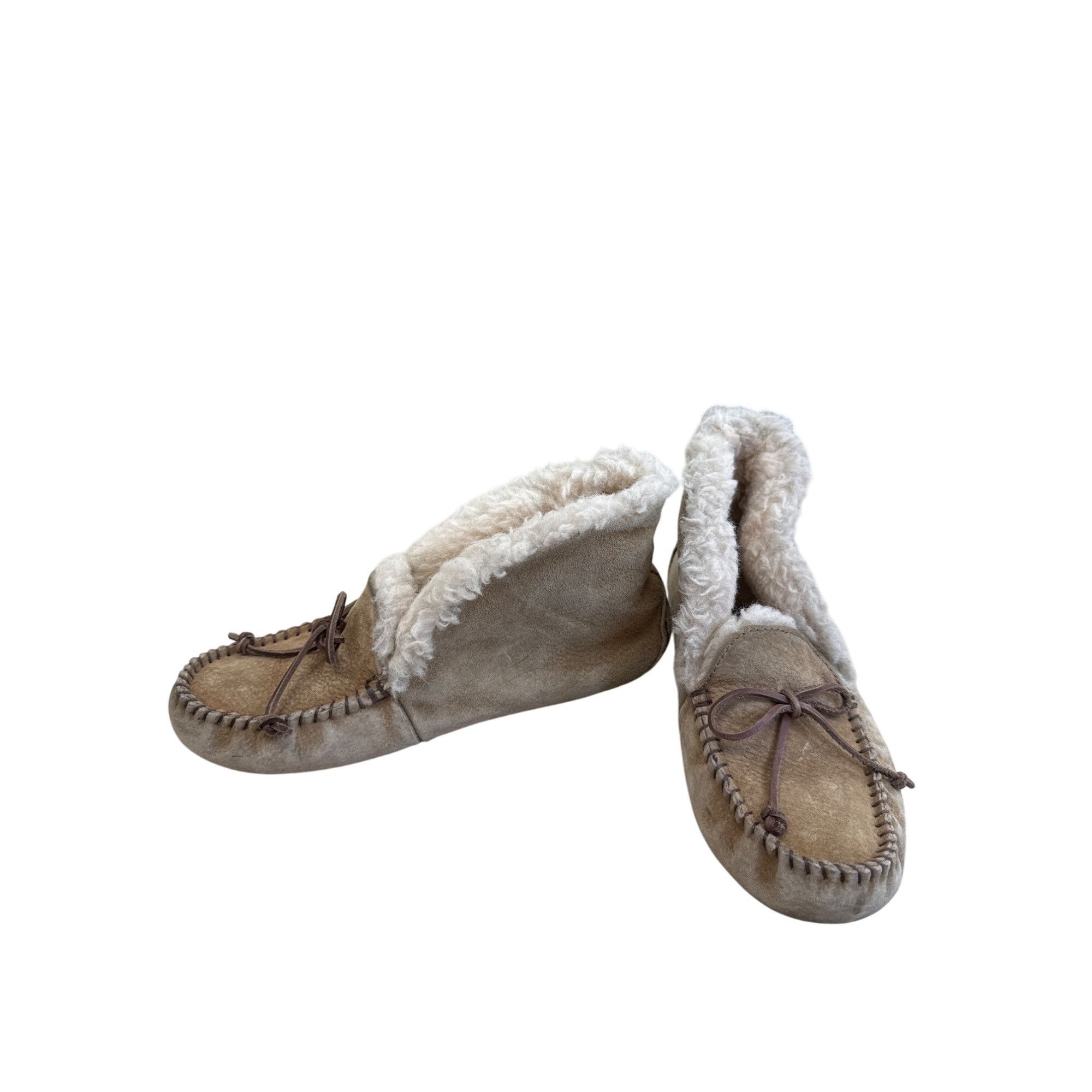 Ugg UGG Womens Brown Leather Fur-Lined Moccasin Slippers Ankle B Size US 6 / IT 36 - 2 Thumbnail