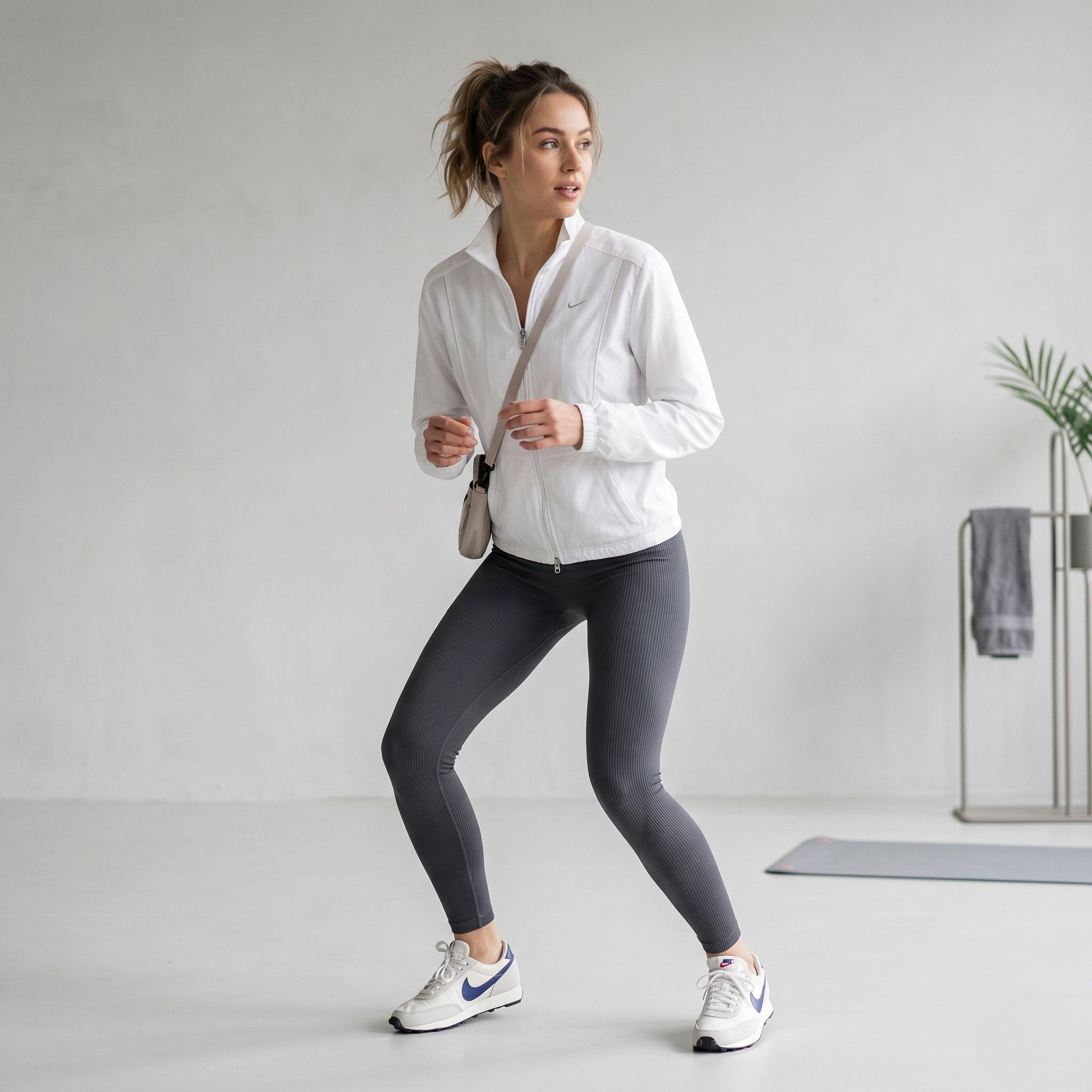 Nike Nike Woman M Jacket White Outwear Sport 10377 Size M / US 6-8 / IT 42-44 - 1 Thumbnail