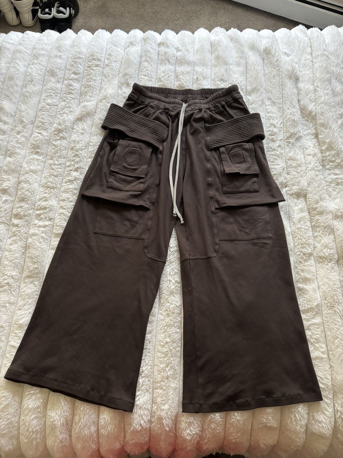 Rick Owens Drkshdw Rick Owens DRKSHDW Creatch Wide Cargo Drawstring Size US 32 / EU 48 - 1 Thumbnail