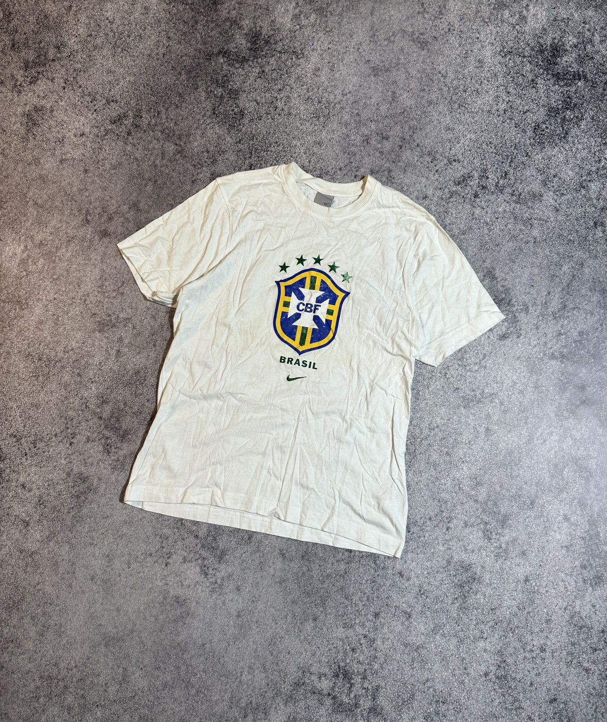Vintage Nike Brazil Soccer T-shirt Blokecore Style Rare M