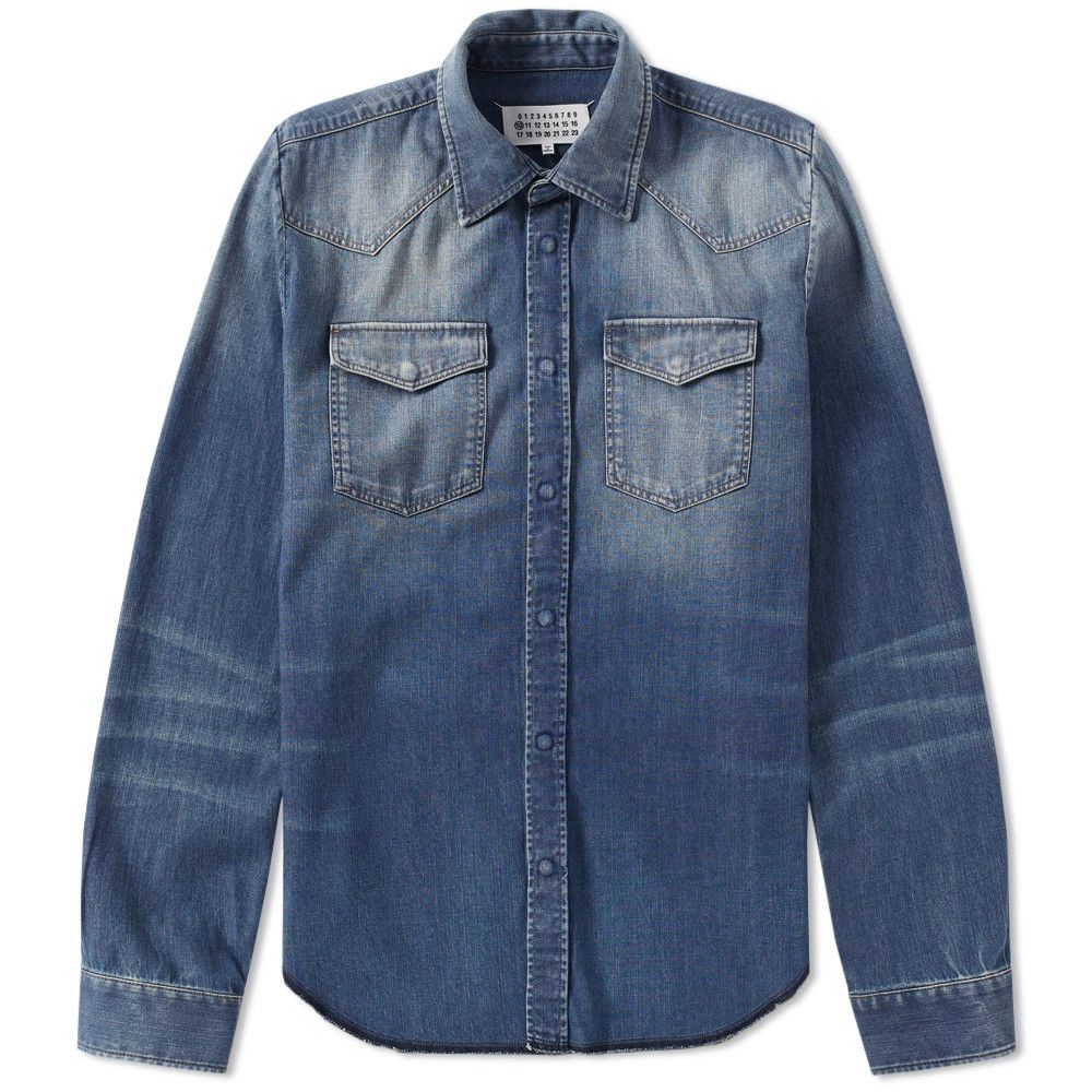 Maison Margiela Maison Margiela Indigo Western Denim 10 Shirt Size US L / EU 52-54 / 3 - 1 Thumbnail