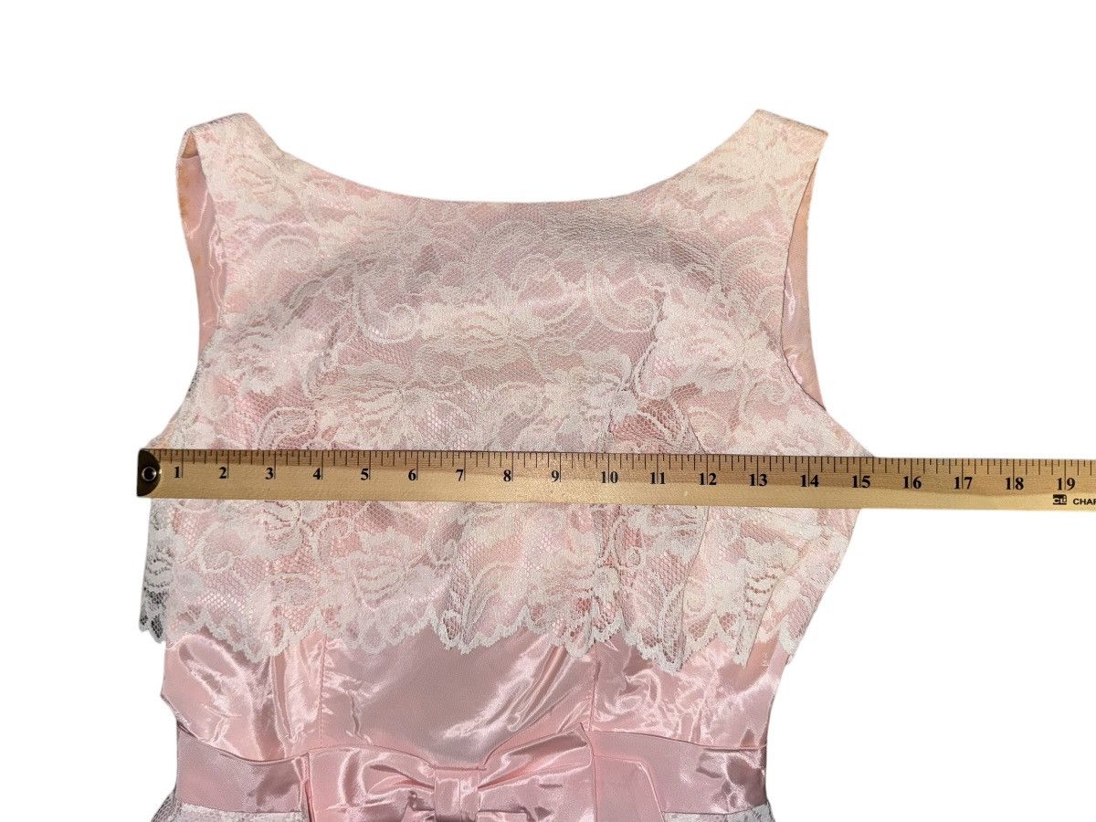 Sears × Vintage VTG Sears 40s 50s Pink Lace Evening Dress Sheath Fit Flare Size S / US 4 / IT 40 - 9 Thumbnail