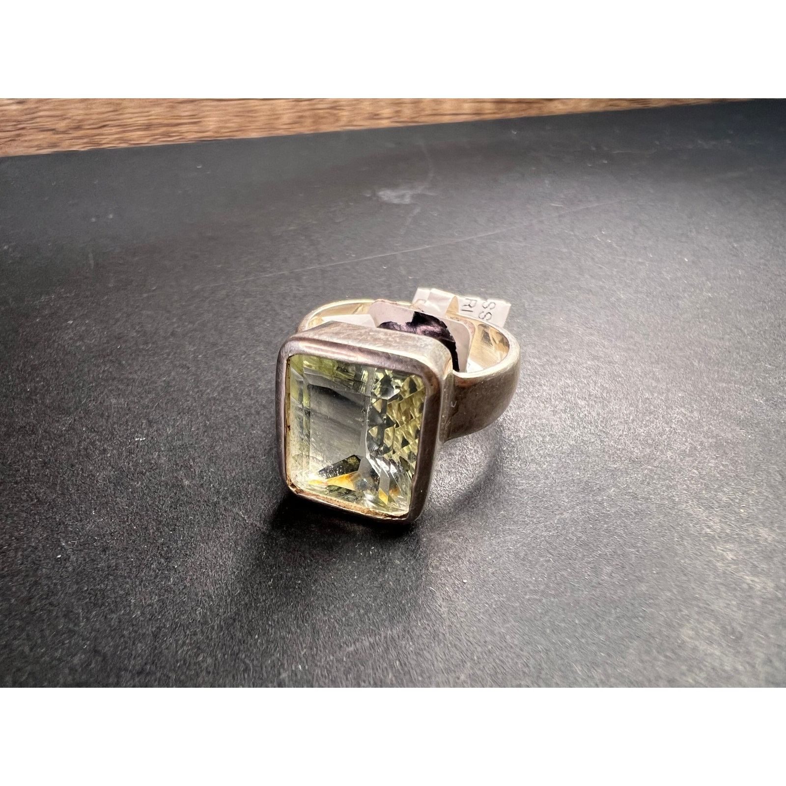 Other NEW Prasiolite Sterling silver ring 6.87 grams Size ONE SIZE - 1 Thumbnail