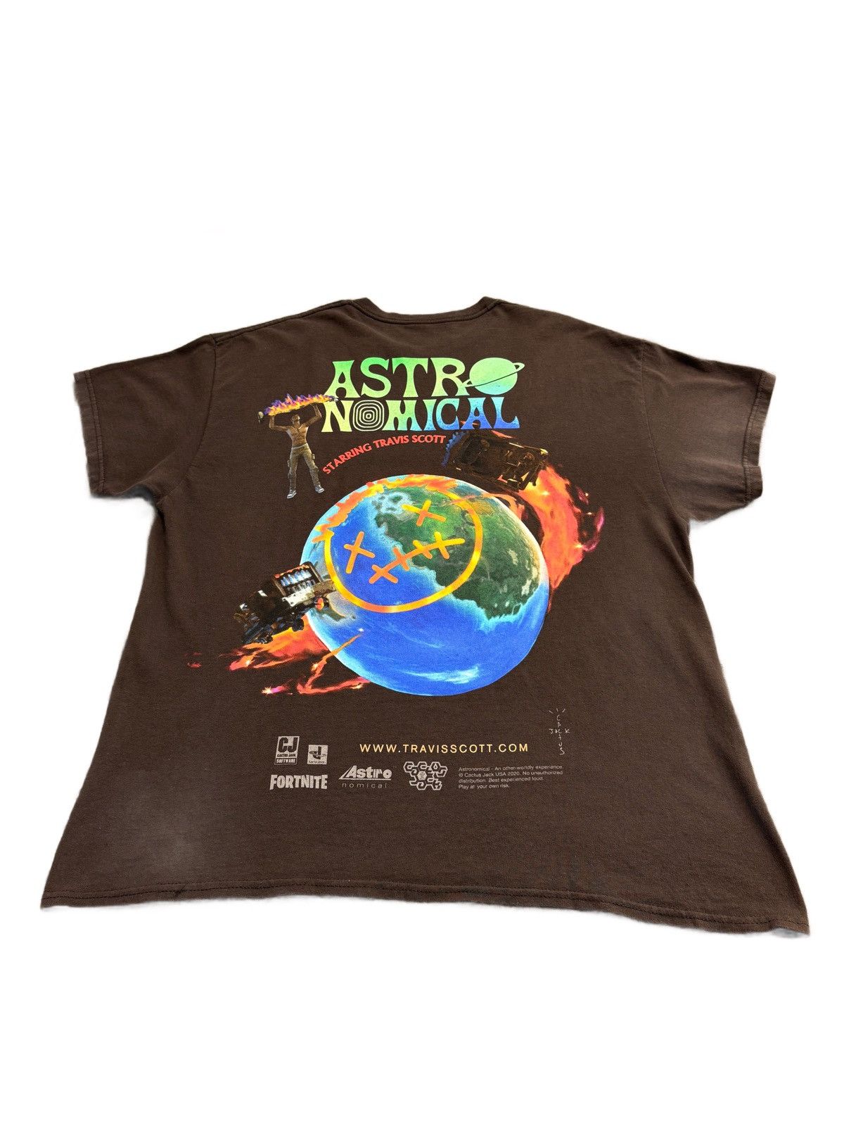 Travis Scott Travis Scott x Fortnite Cactus Jack brown tee size L Size US L / EU 52-54 / 3 - 1 Thumbnail