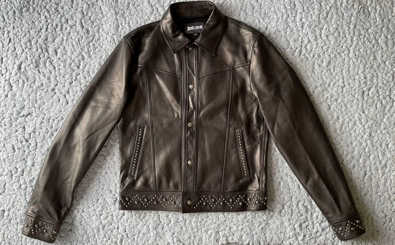 Just Cavalli Just Cavalli Studded Leather Jacket-yf Size US L / EU 52-54 / 3 - 1 Thumbnail