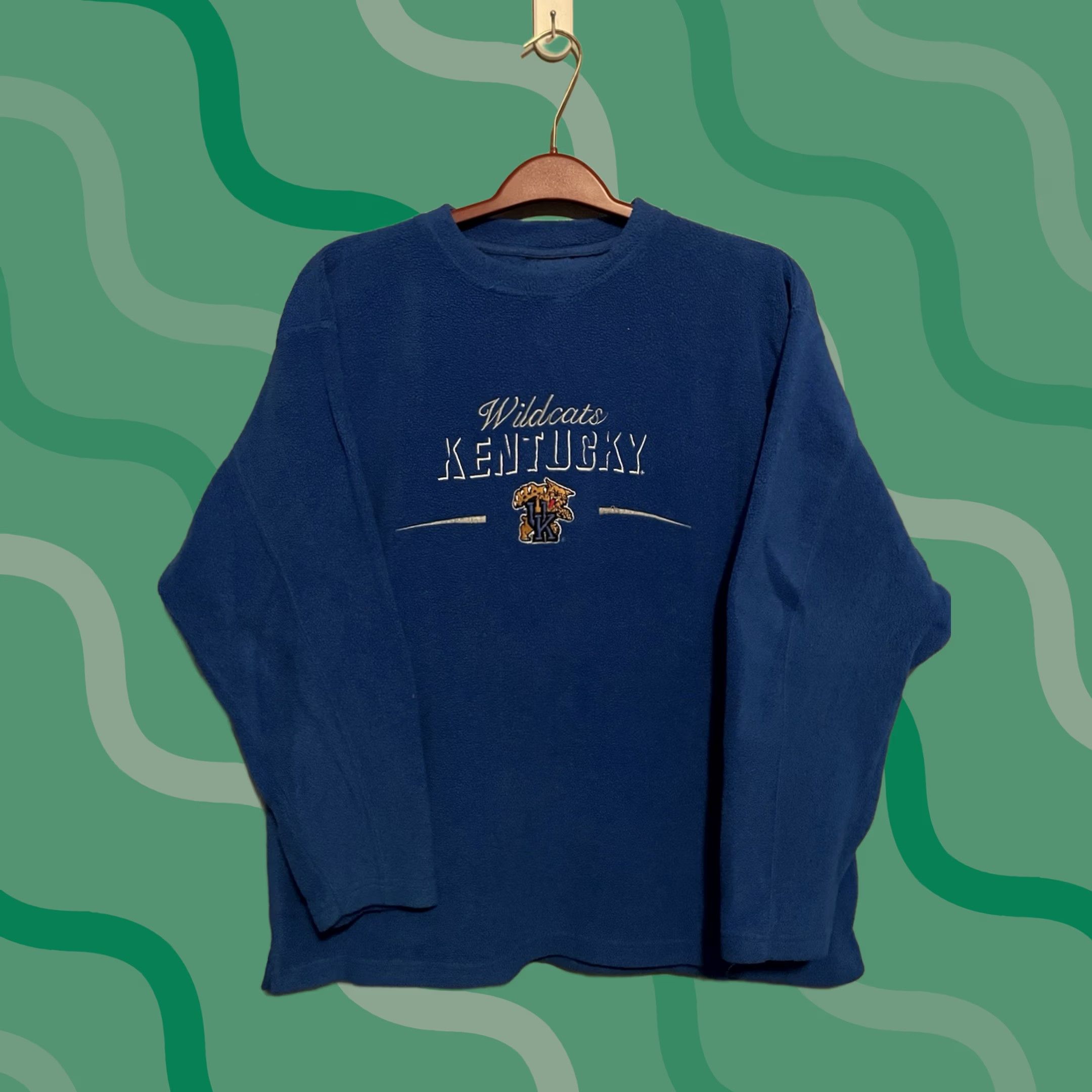 Starter VINTAGE Starter Sweatshirt University Blue Embroidered Pullover Fleece Pit to Pit 23” Length 28” M Mens Size US M / EU 48-50 / 2 - 1 Thumbnail