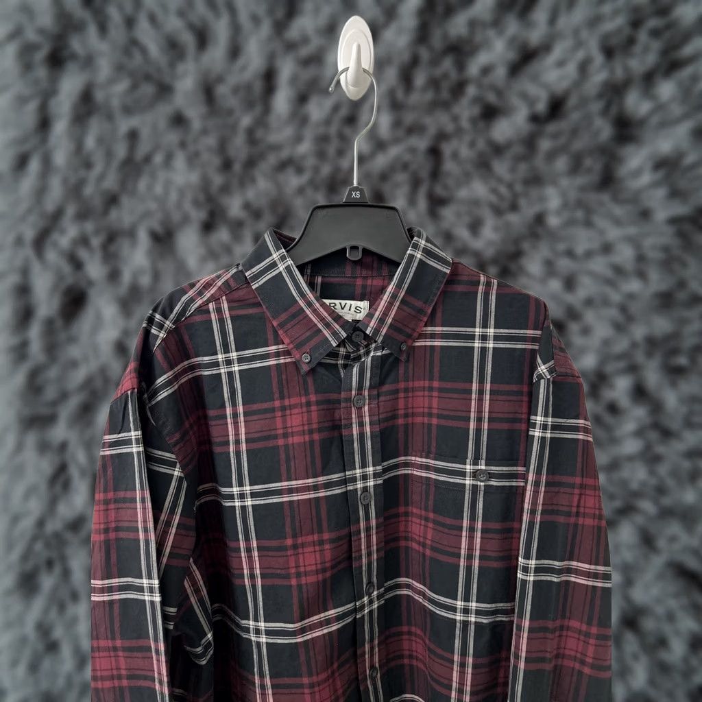 Orvis Orvis Flannel Shirt Mens L Black Red Classic Collection Plaid Button Down L/S Size US L / EU 52-54 / 3 - 1 Thumbnail