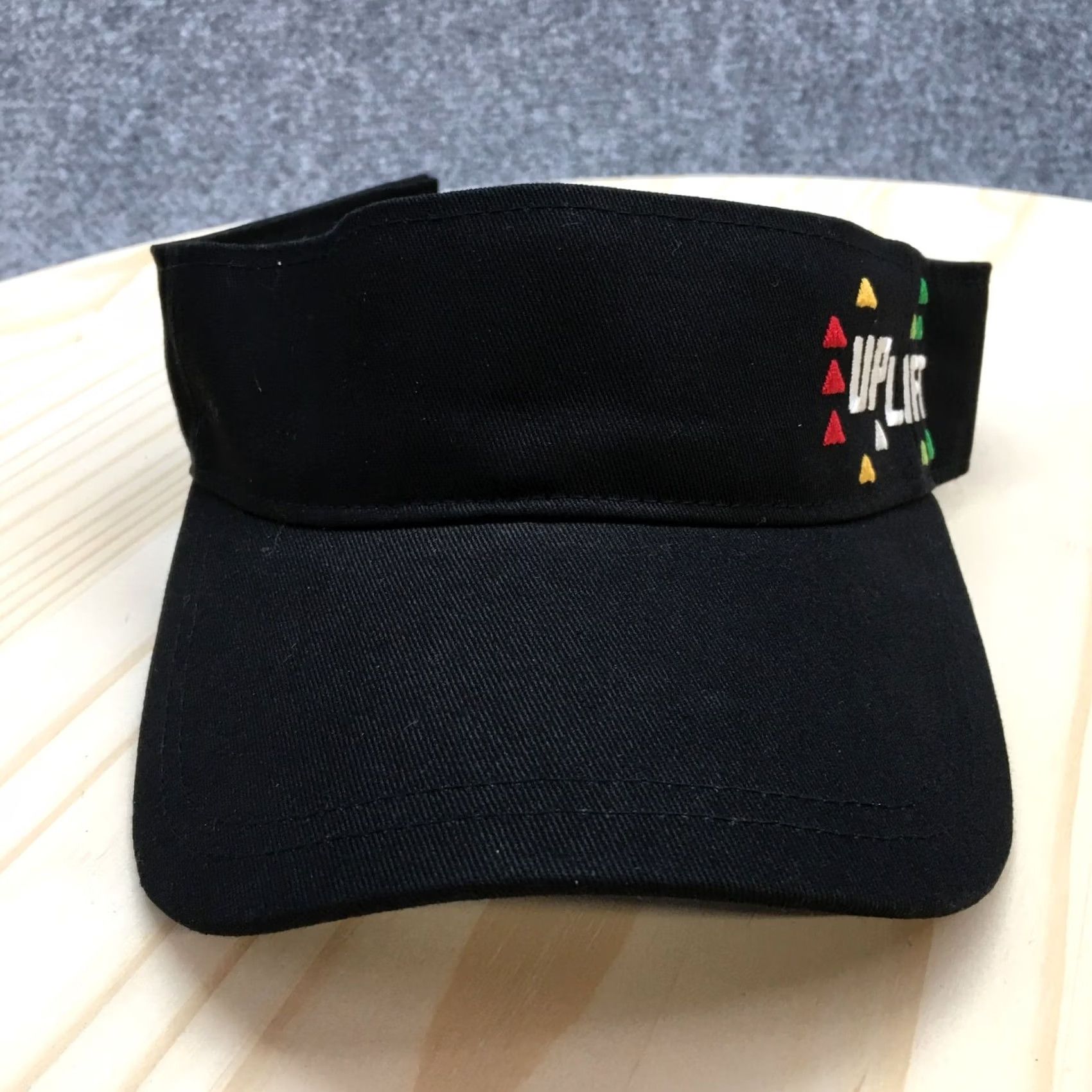 Logo 7 Uplift Visor Cap Mens Black One Size Curved Brim Logo Embroidered Casual Size ONE SIZE - 2 Thumbnail