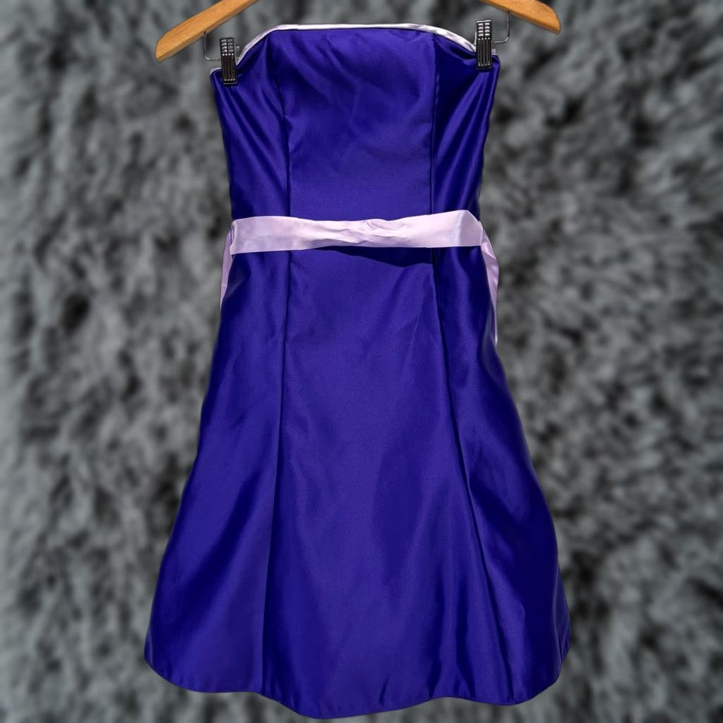 open lace back dress Vintage 80's Purple Gunne Sax Dress main image 0