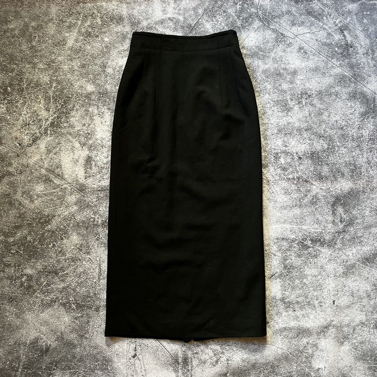 Jil Sander Jil Sander Womens Knee Length Pencil Skirt Black Wool Blend Size 24" / US 00 / IT 34 - 1 Thumbnail