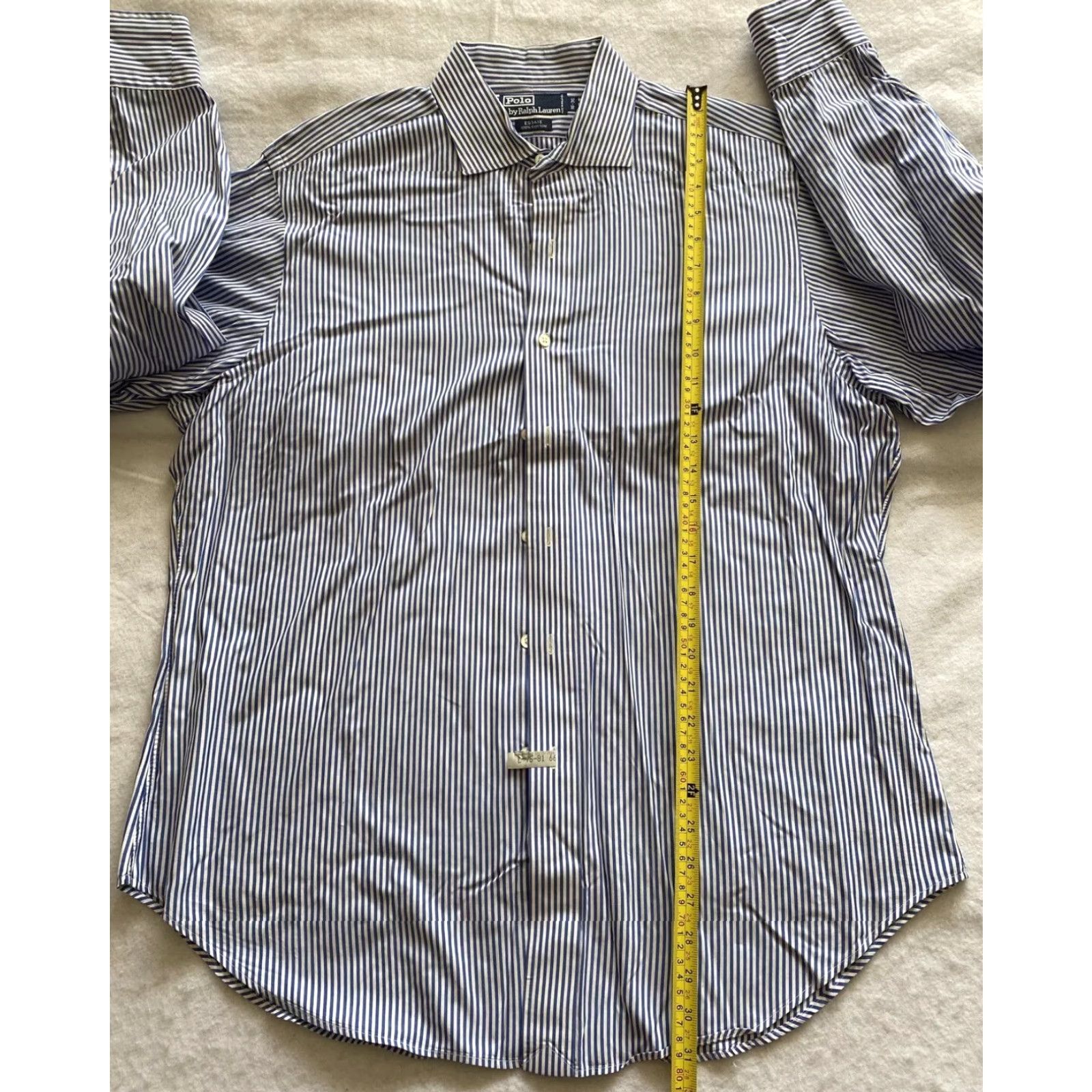 Polo Ralph Lauren Polo Ralph Lauren Button Shirt Men’s 16/36 Blue Striped Long Sleeve Dress Shirt Men's Size US L / EU 52-54 / 3 - 5 Thumbnail