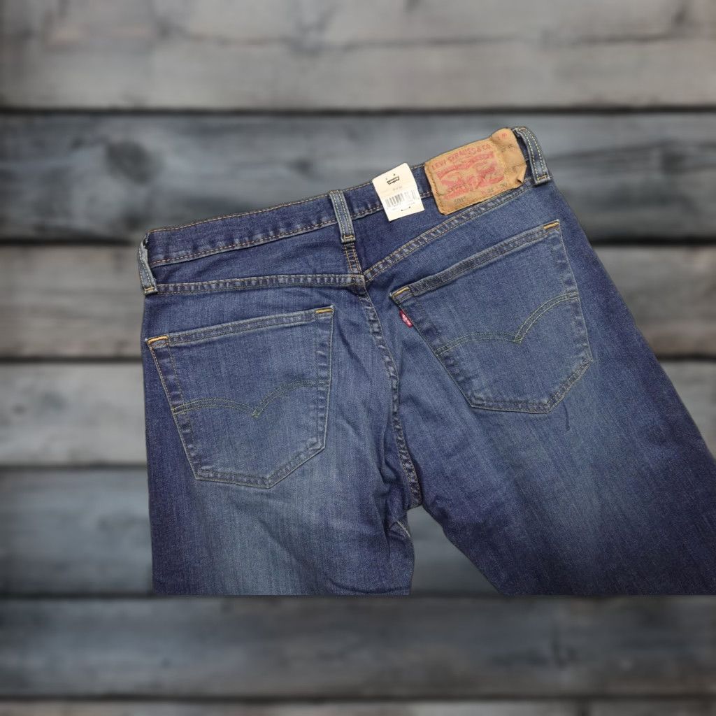 Levi's Levi's 501 Jeans Mens 31x30 Blue Medium Wash Denim Button Fly NWT Straight Leg Vintage No Womens Mens Girls Boys Size US 31 - 1 Thumbnail