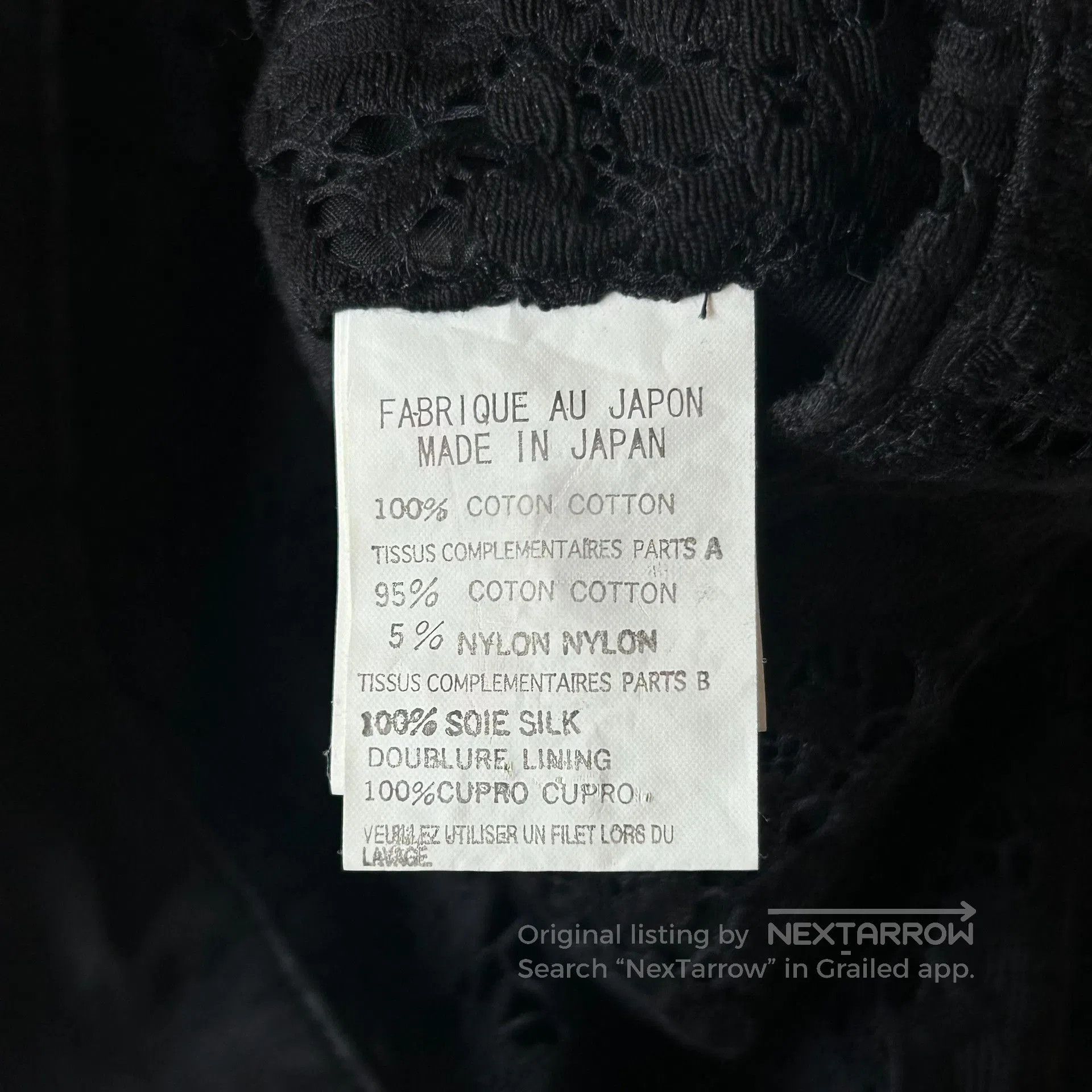 Yohji Yamamoto Yohji Yamamoto 09ss Lace Detail Suit. Size US S / EU 44-46 / 1 - 8 Thumbnail