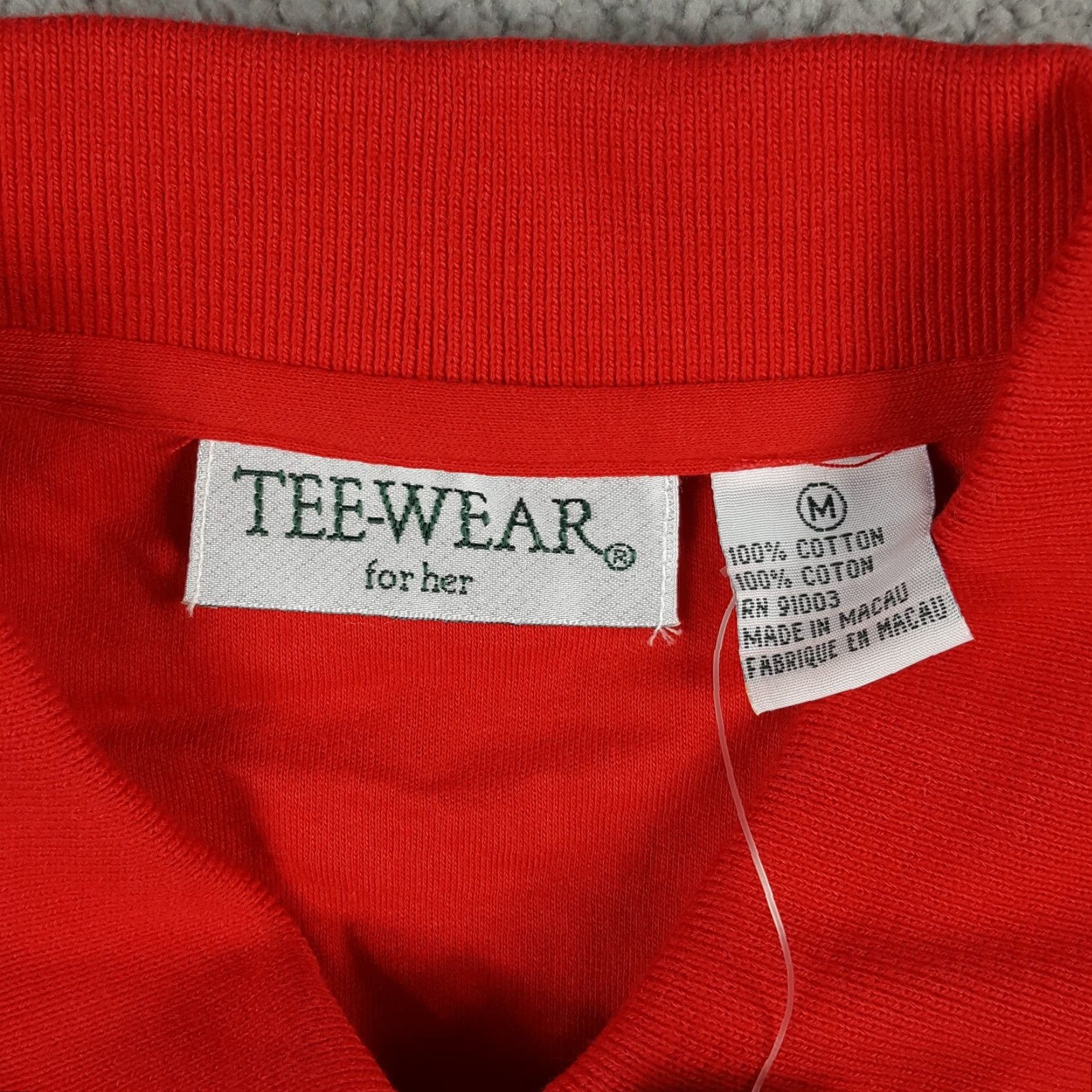 Vintage VINTAGE Tee Wear Womens Polo Shirt 90s Relaxed Fit Short Sleeve Collared Casual Sports Tennis Golf Red Medium Size M / US 6-8 / IT 42-44 - 6 Thumbnail