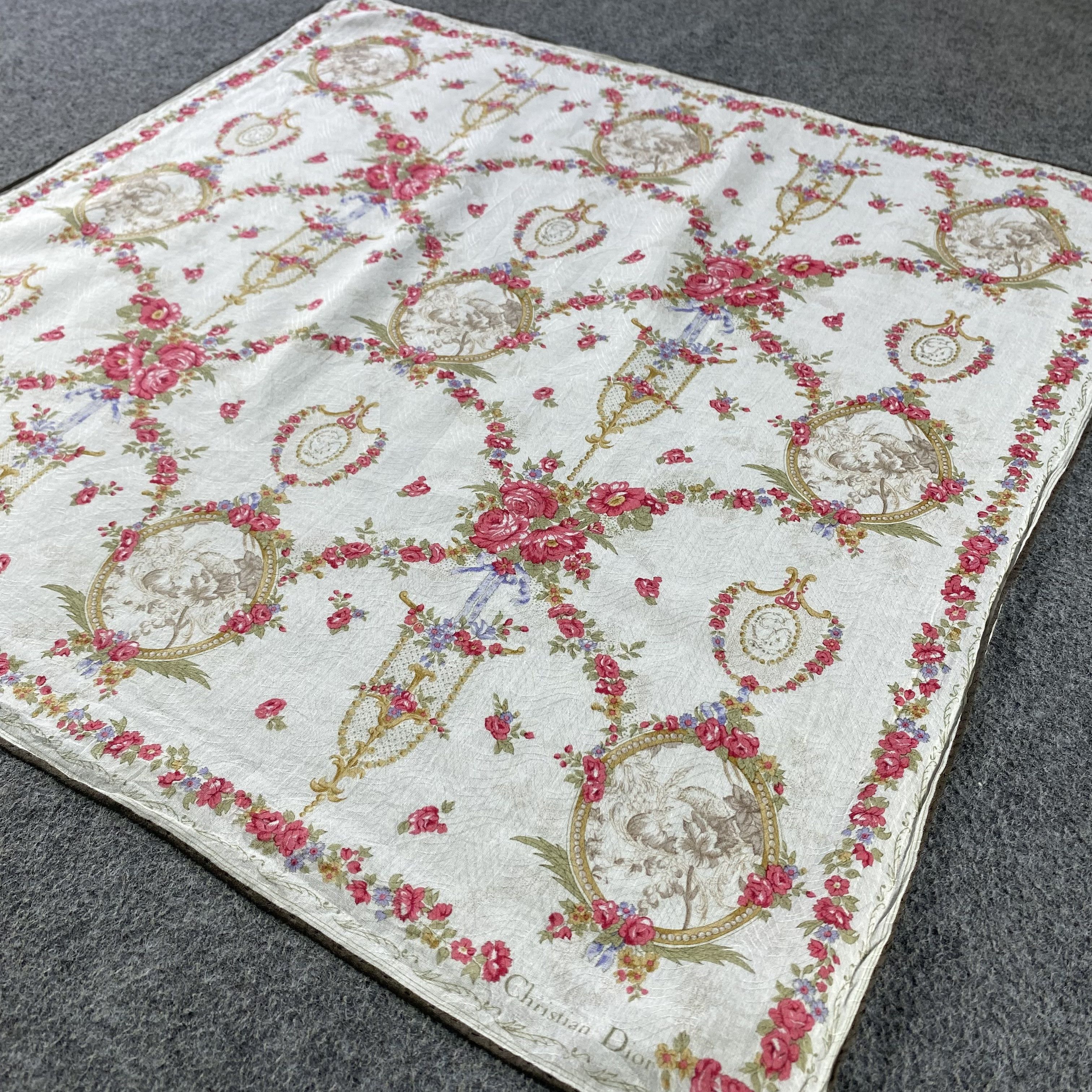Vintage Christian Dior Handkerchief/Neckerchief/Bandana HC749 Size ONE SIZE - 2 Thumbnail