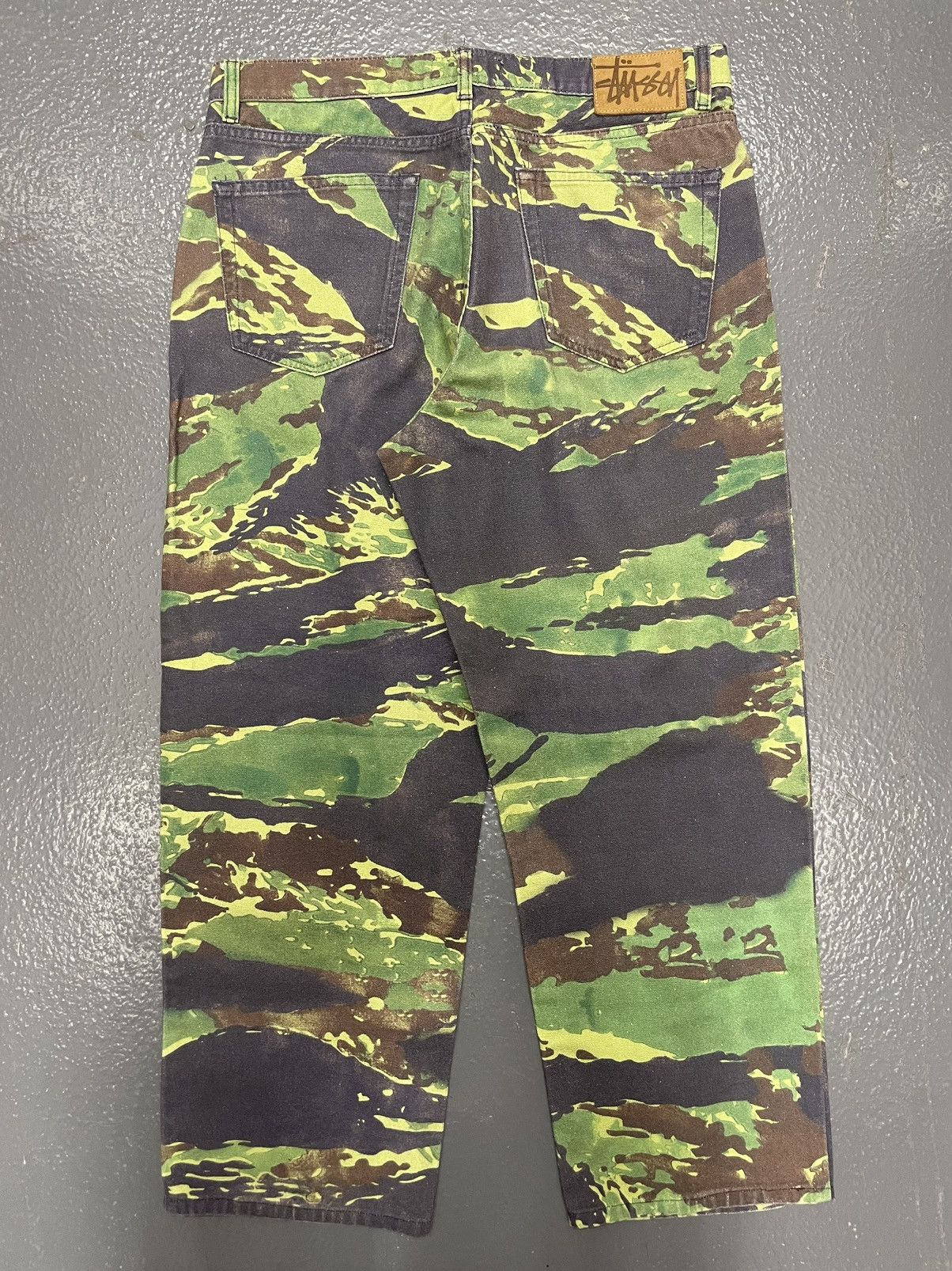 Stussy Lucien Smith Tigris Canvas Big Ol Jeans Tiger Camo Pants Size US 32 / EU 48 - 7 Thumbnail