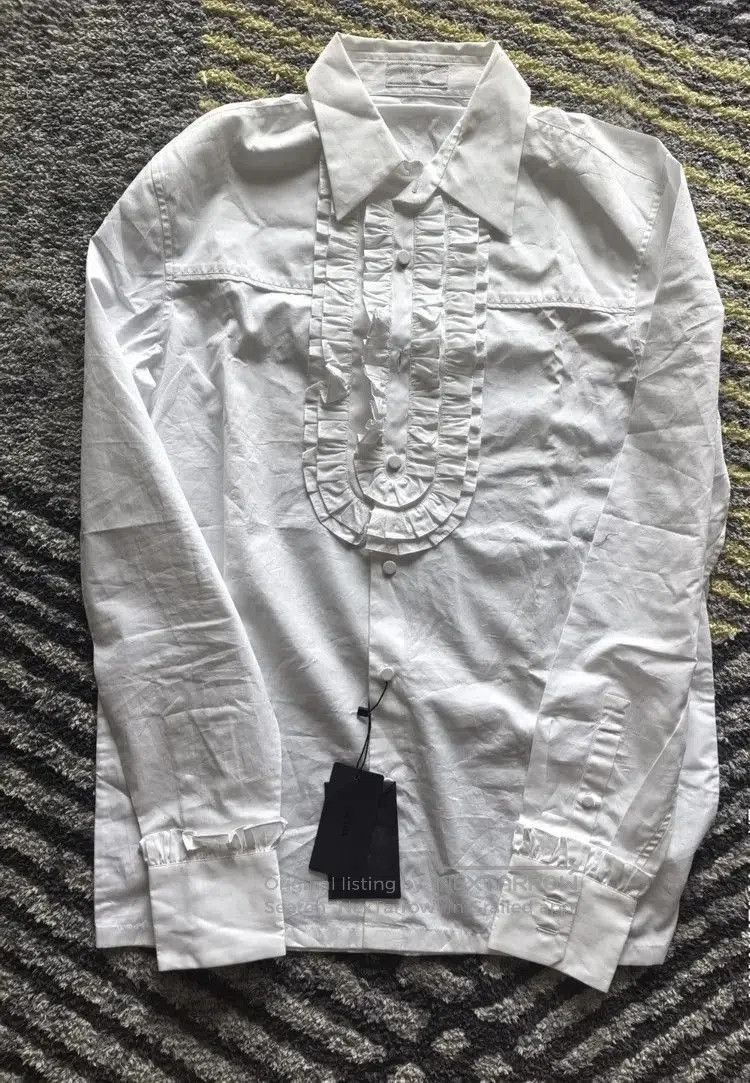 Prada Sz 40 prada runway formal neck shirt. Size US L / EU 52-54 / 3 - 1 Thumbnail